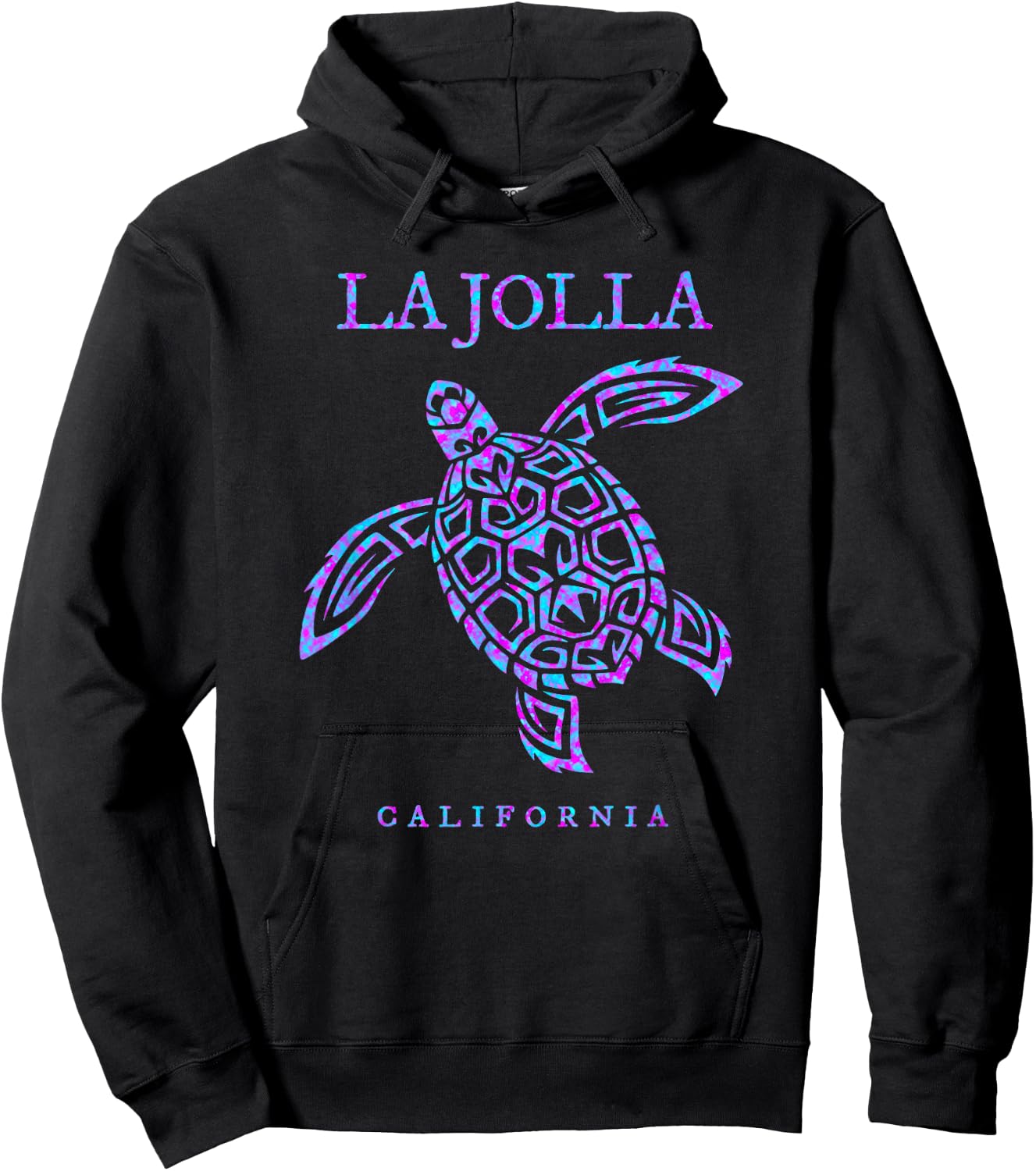 La Jolla California Sea Turtle Beach Vacation Hoodie - Hoodie | Black