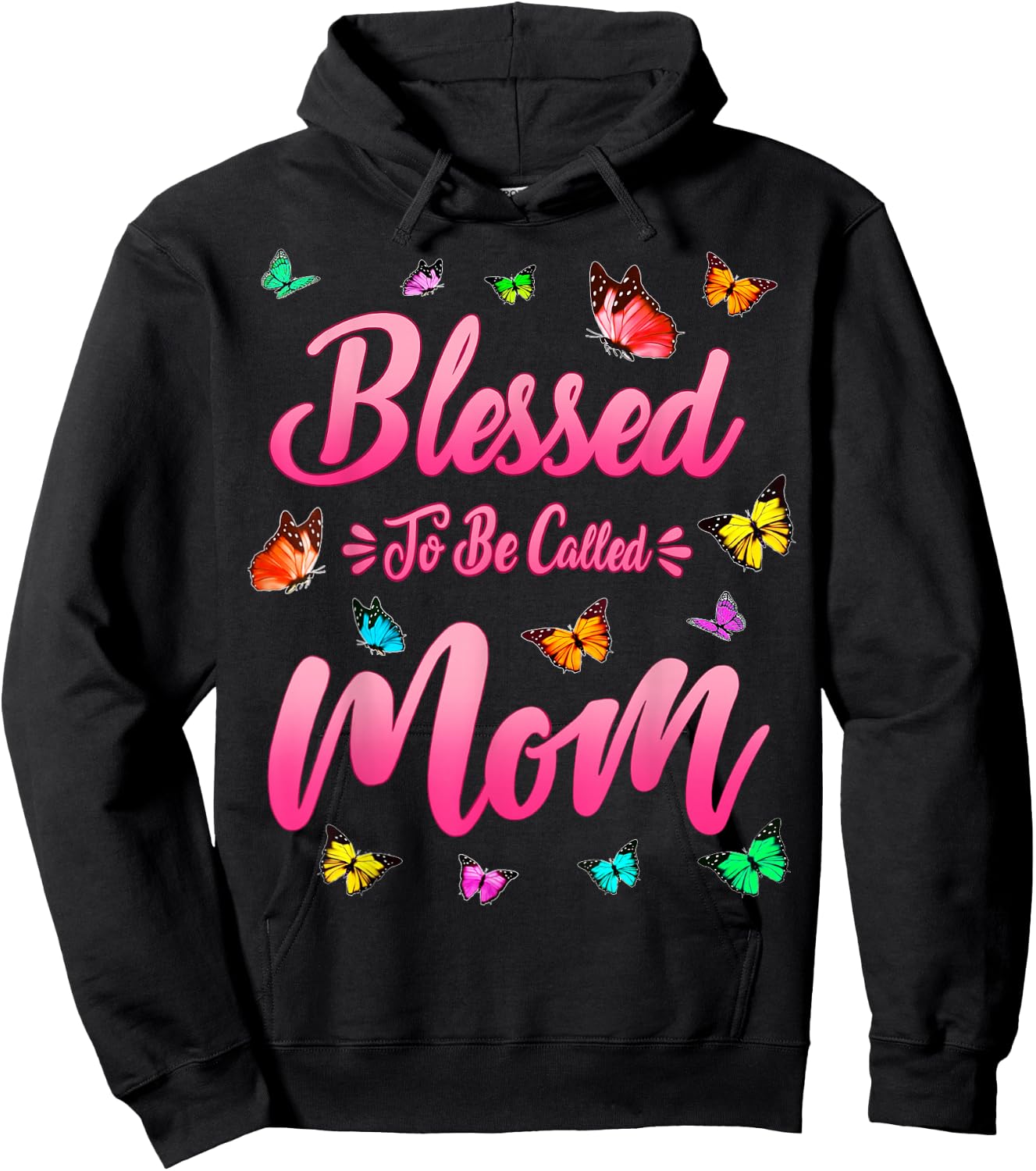 Blessed To Be Called Mom Cute Mothers Day Funny Gift Mom Hoodie - Hoodie | Black
