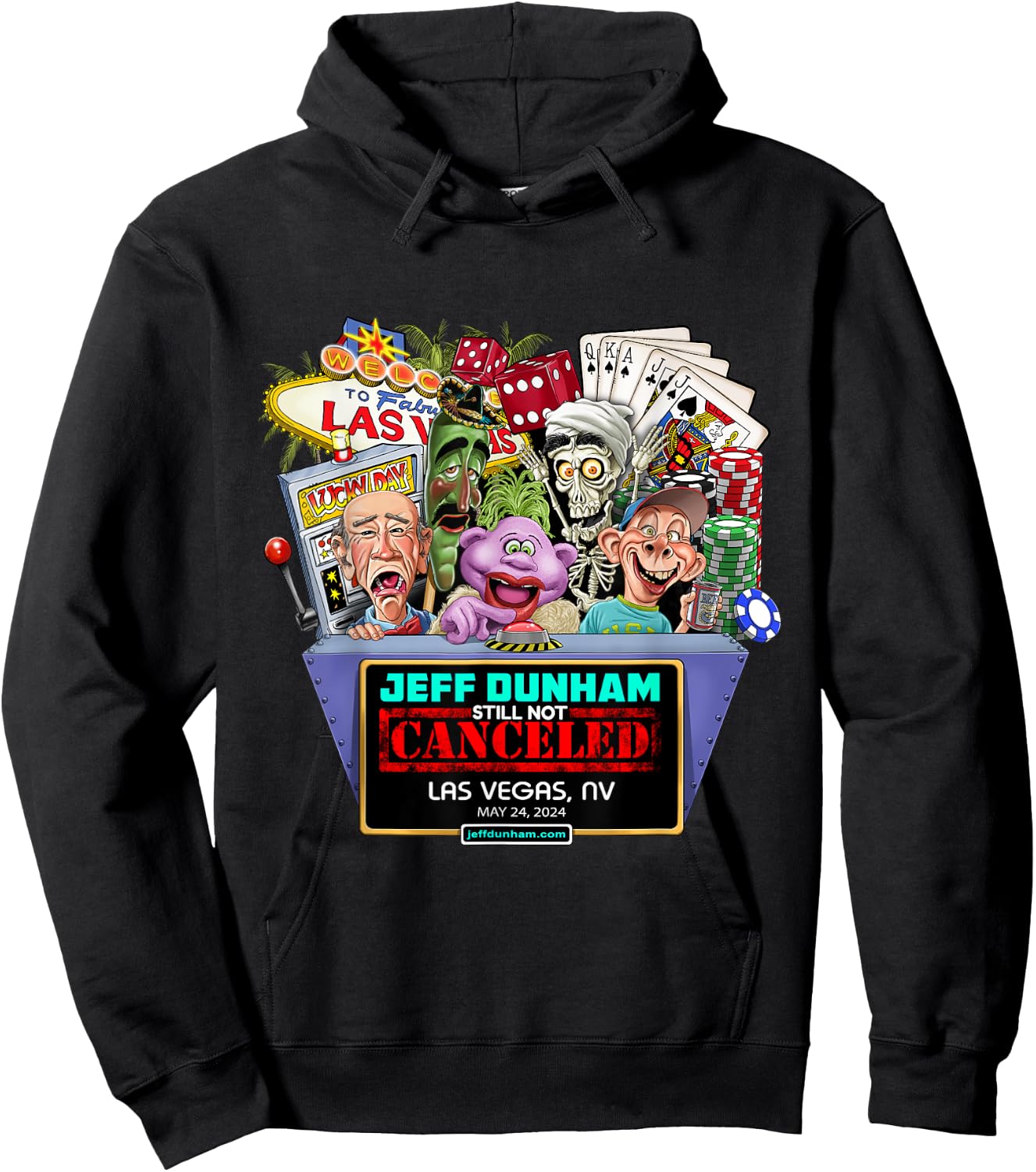 Jeff Dunham Las Vegas, NV (2024) Hoodie - Hoodie | Black