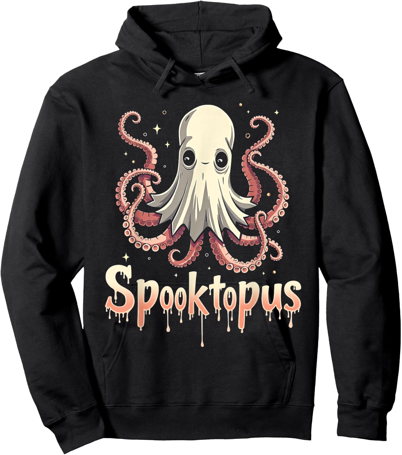 Spooktopus Funny Octopus Spooky Halloween Ghost Hoodie - Hoodie | Black
