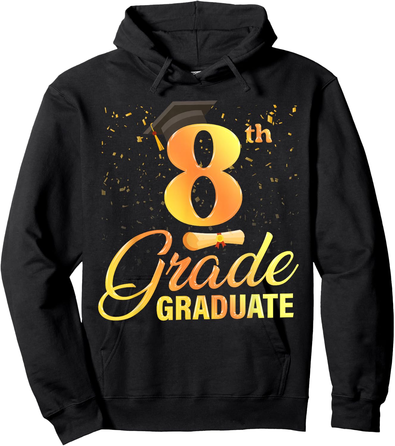 8th Grade Graduation Middle School Graduate Level8 Men Women Hoodie - Hoodie | Black