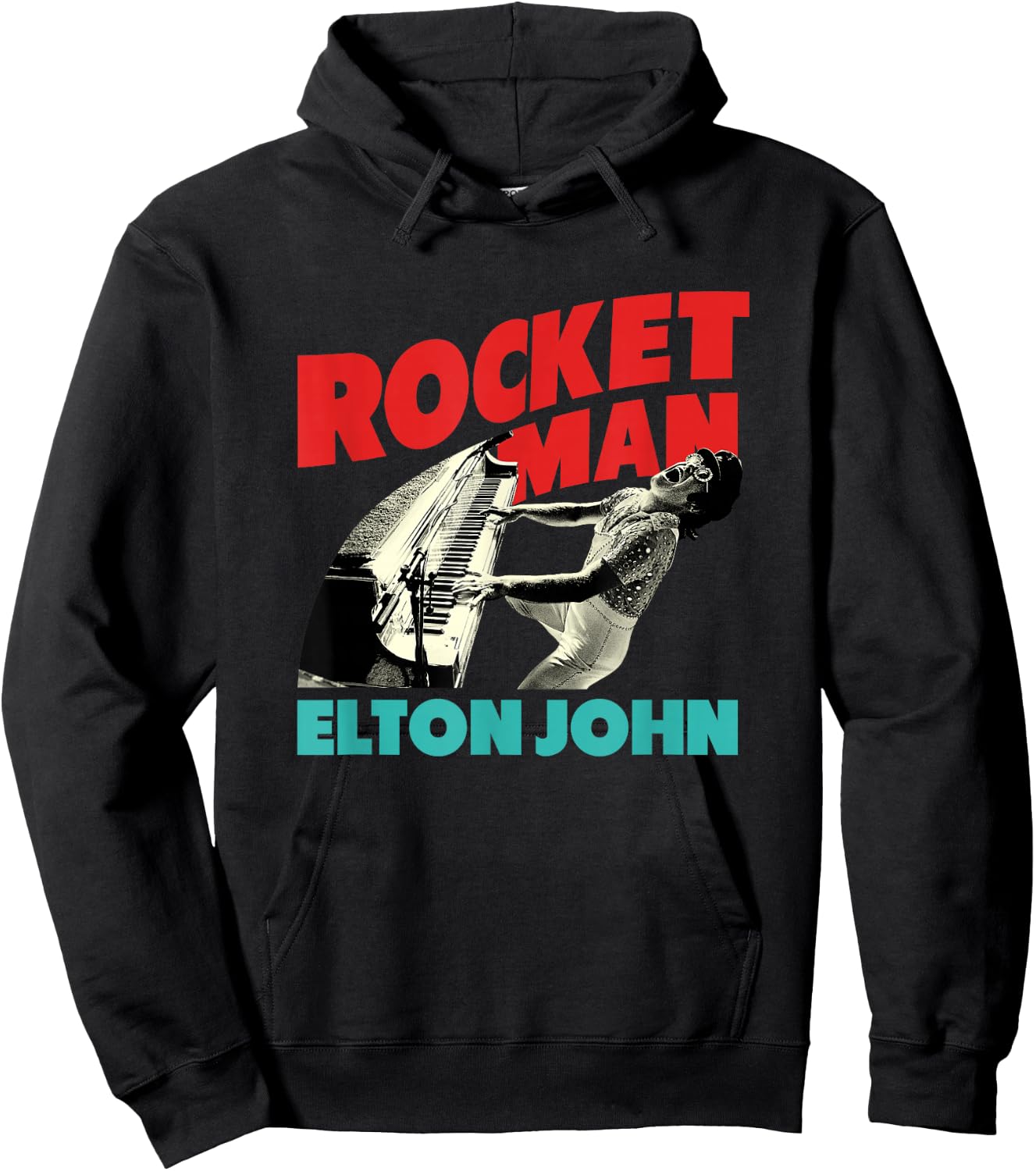 Official Elton John x Rocketman Piano Black Hoodie - Hoodie | Black