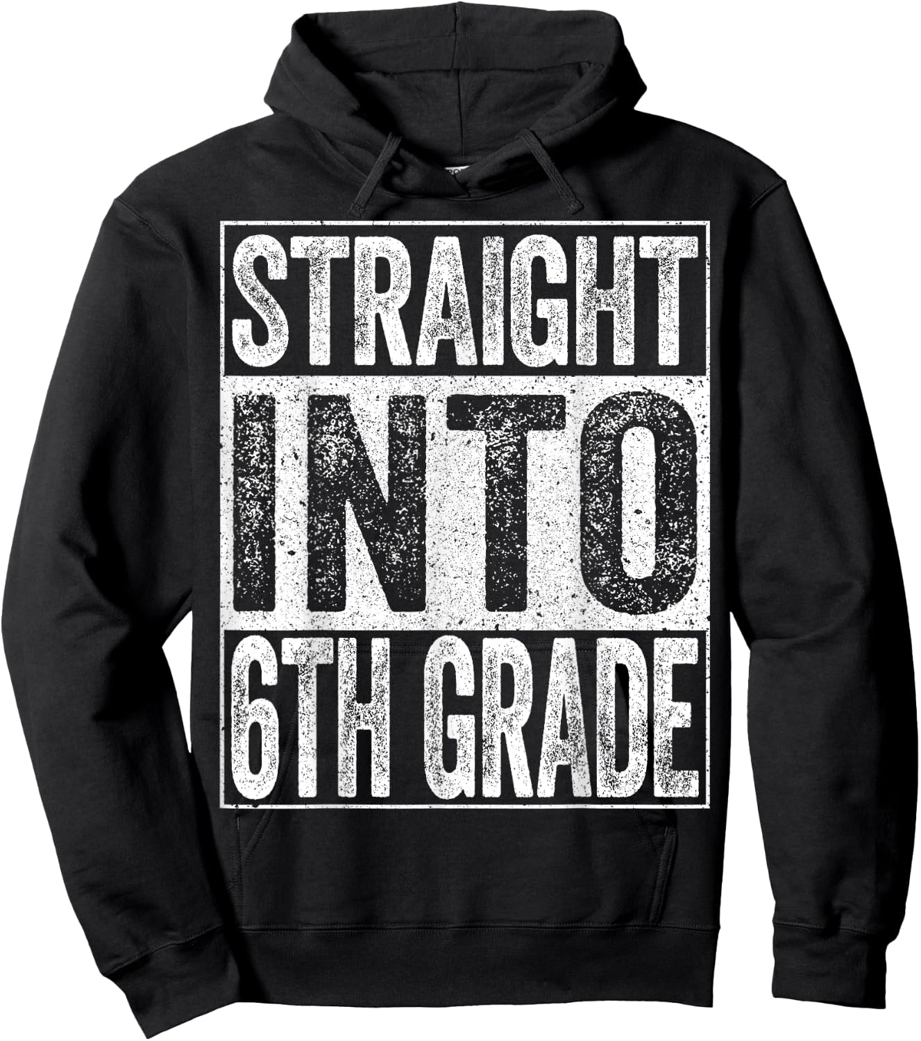 Straight Into 6th Grade Shirt Boy Girl Back To School Hoodie - Hoodie | Black