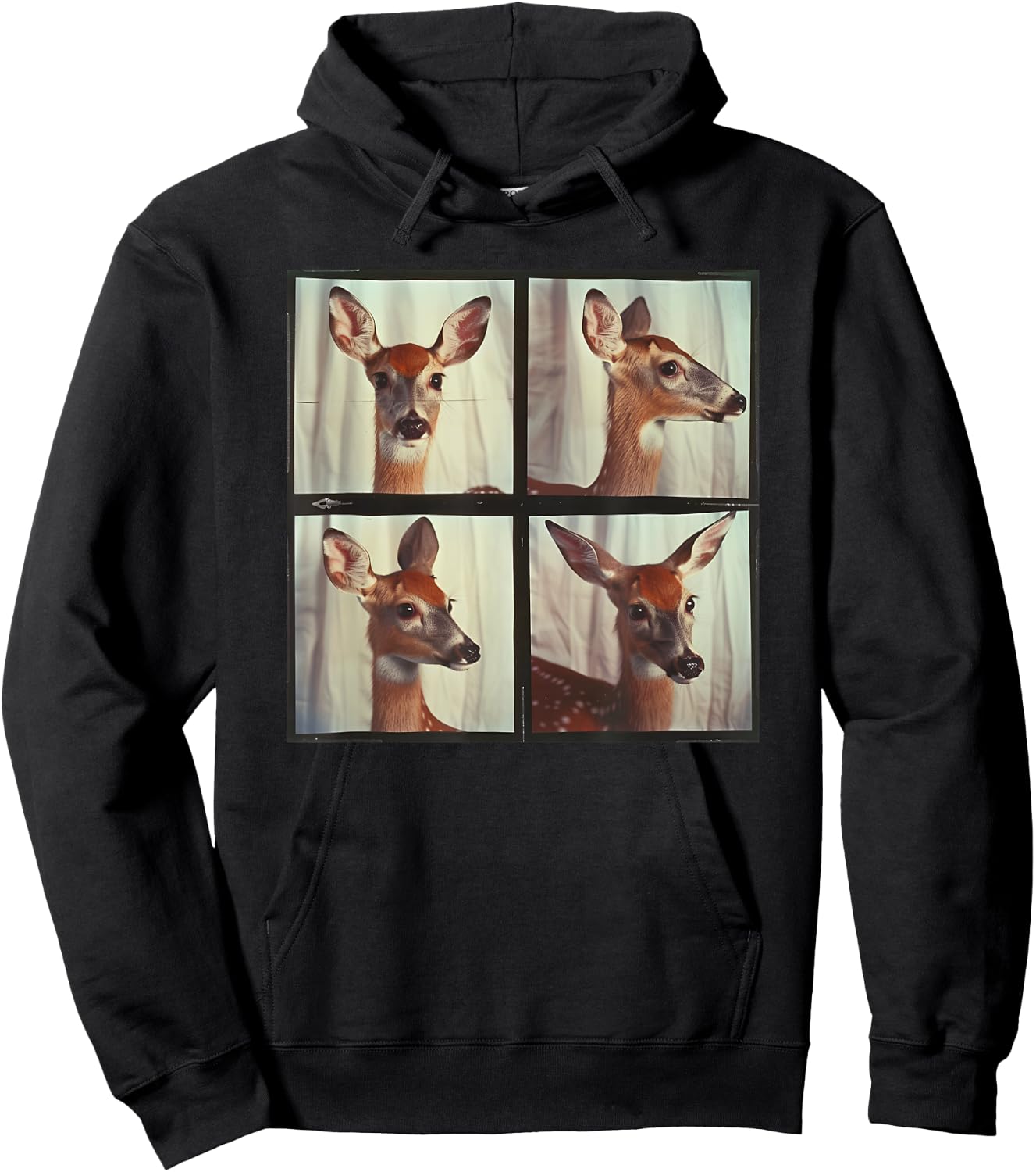Whitetail Deer Beautiful Animal Photobooth Fawn Deer Lover Hoodie - Hoodie | Black