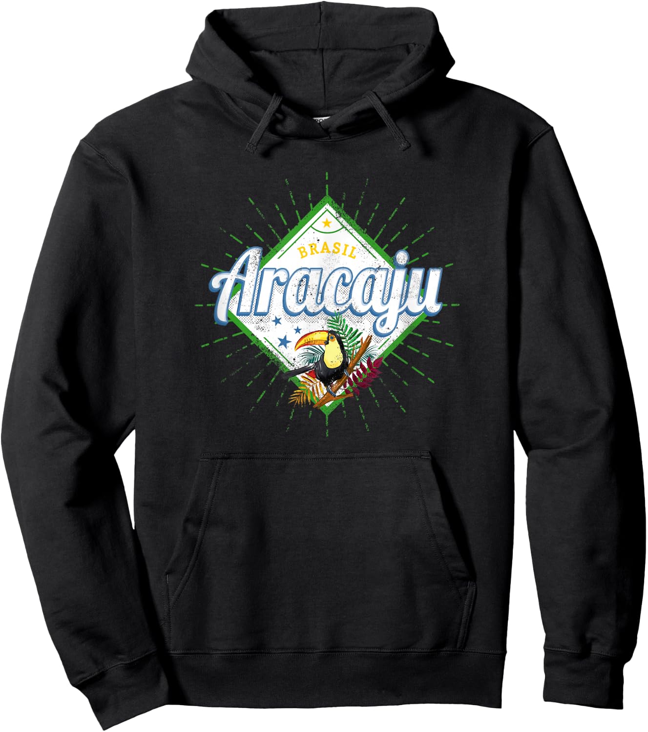 Aracaju Sergipe Brazil Retro Toucan Vintage Holiday Souvenir Hoodie - Hoodie | Black