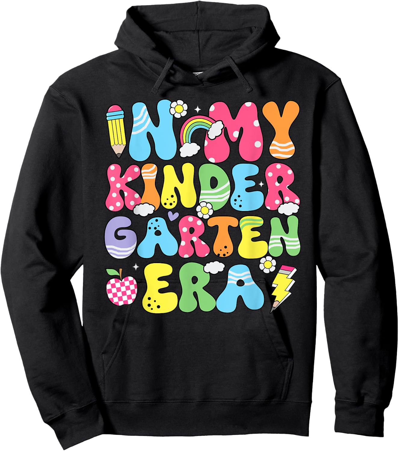 In My Kindergarten Era Back To School Kinder Teacher Kids Hoodie - Hoodie | Black