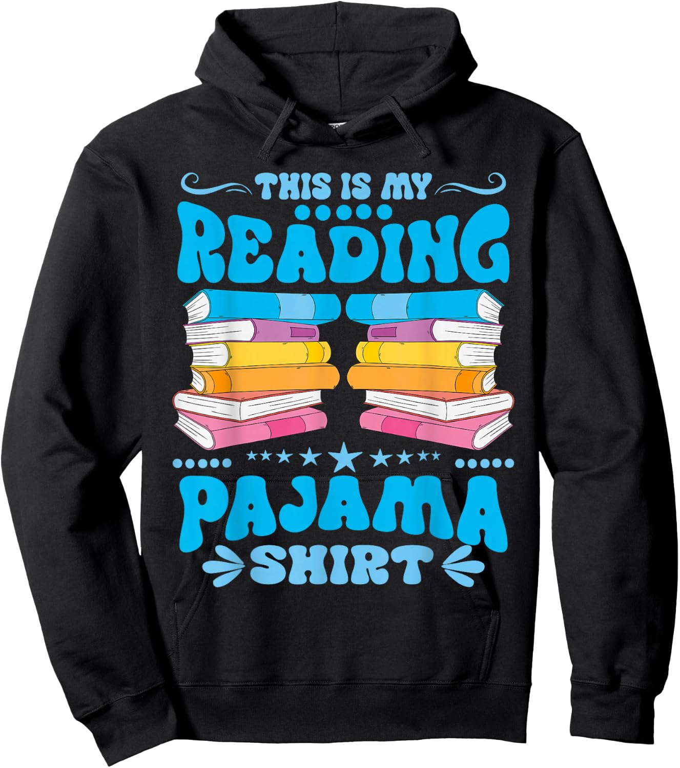 Pajama Book Lover | This Is My Reading Pajama Book Hoodie - Hoodie | Black