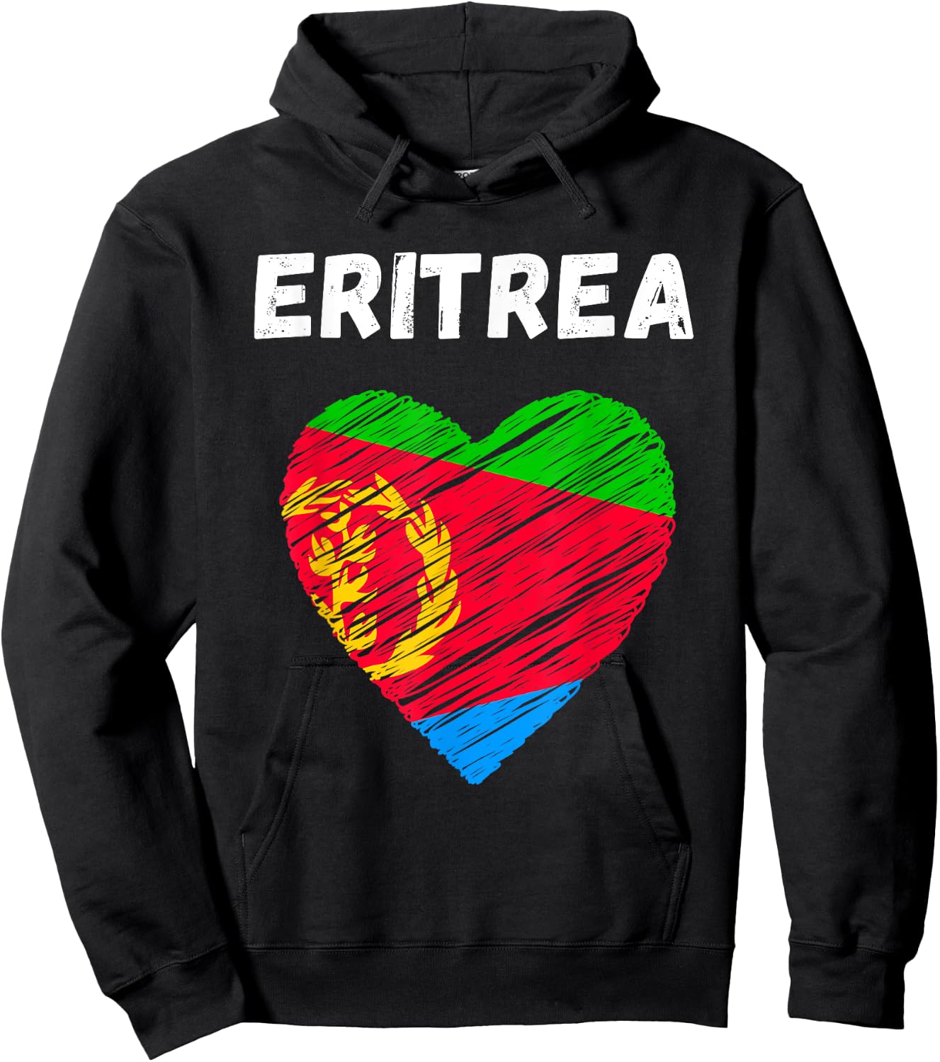 Eritrea Flag Holiday Eritrea Heart Eritrean Flag Hoodie - Hoodie | Black