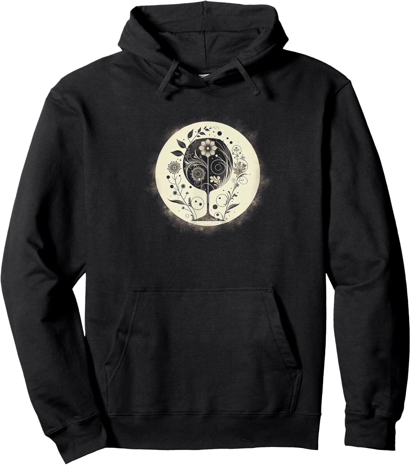 Elegant Wine Glass Silhouette Hoodie - Hoodie | Black