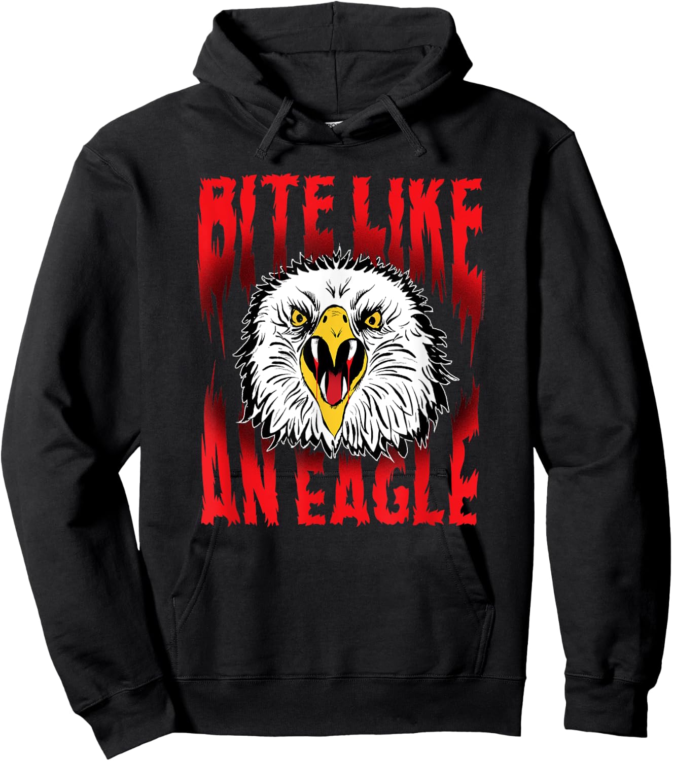 Cobra Kai Cobra Kai Ombre Bite Like an Eagle , Black, Small Hoodie - Hoodie | Black