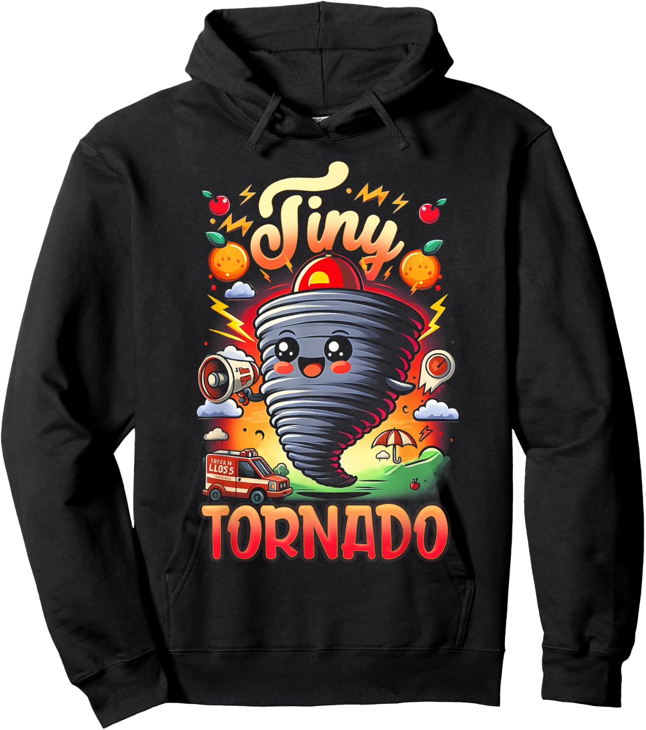 Storm Chaser Hurricane Meteorology Tornado Kids Tiny Tornado Hoodie - Hoodie | Black