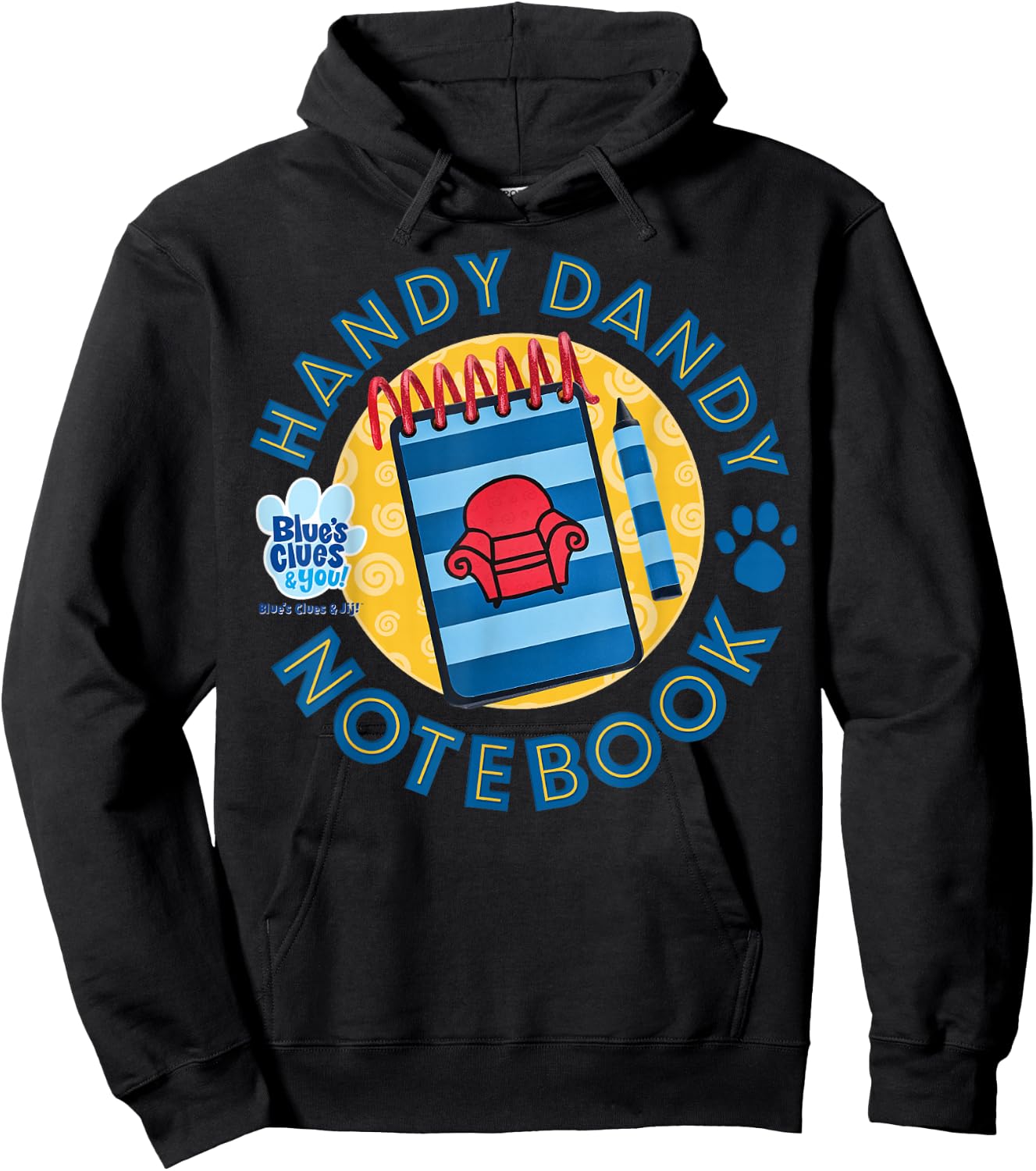 Blue's Clues & You Handy Dandy Notebook Logo Small Hoodie - Hoodie | Black