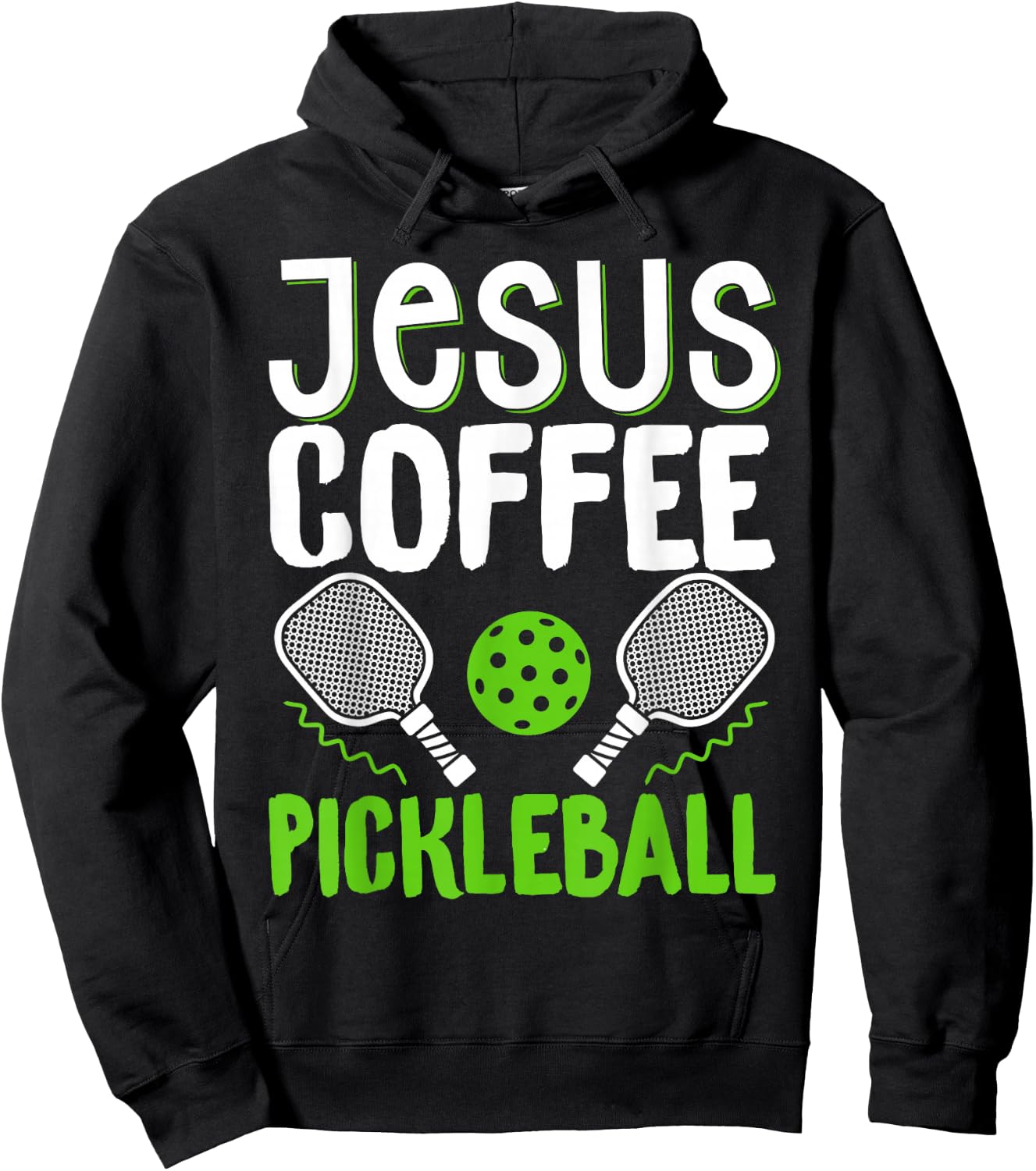 Jesus Coffee Pickleball Hoodie - Hoodie | Black