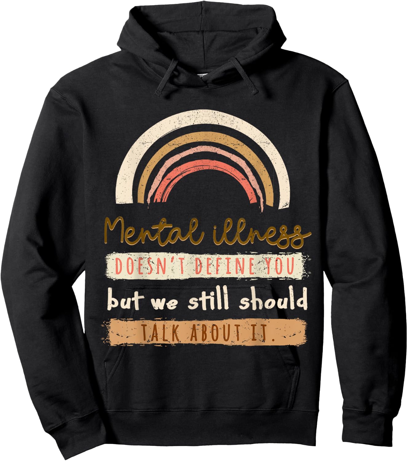 Depression Mental Health Awareness Hoodie - Hoodie | Black