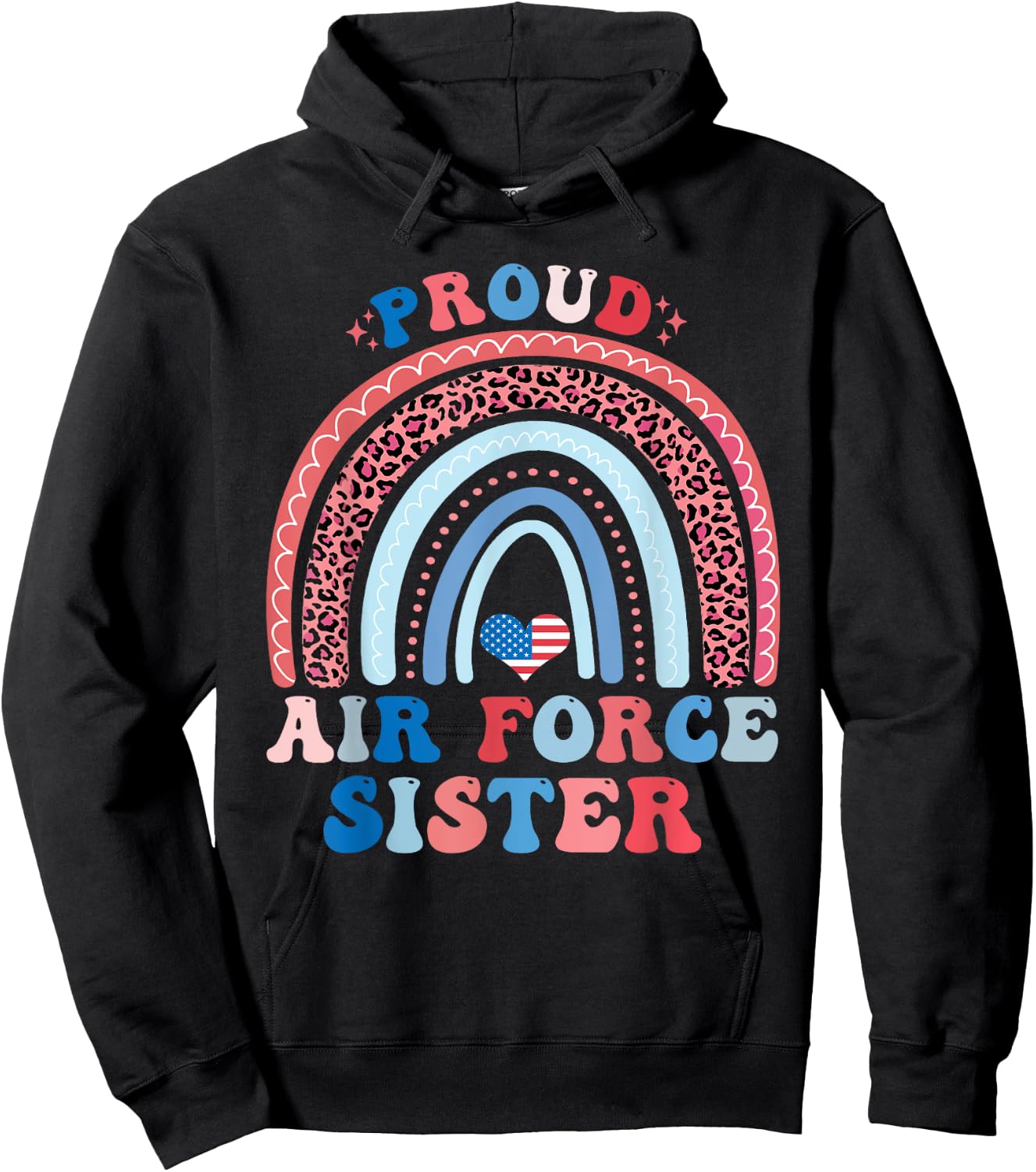 Air Force Sister Shirt Proud Air Force Sister Hoodie - Hoodie | Black