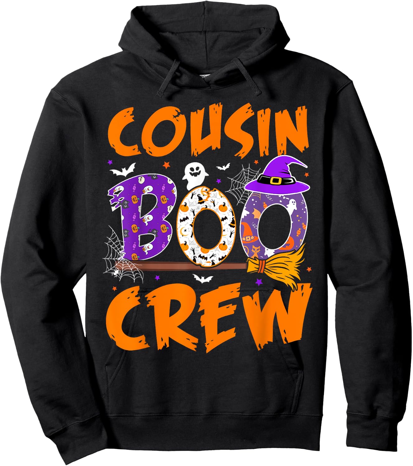 Cousin Boo Crew Funny Ghost Halloween Spooky Costume Kids Hoodie - Hoodie | Black
