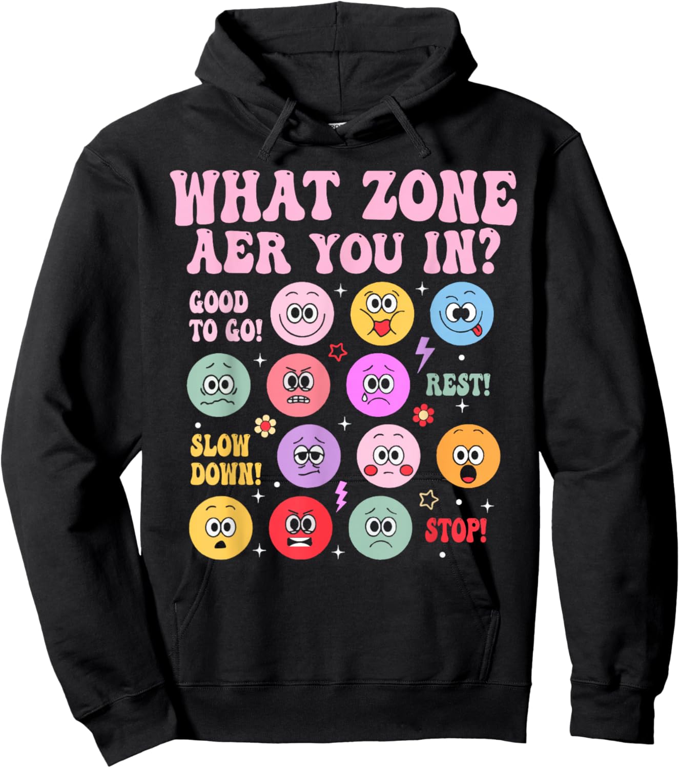 Zone Of Regulation For School Counselor Mental Health Matter Hoodie - Hoodie | Black