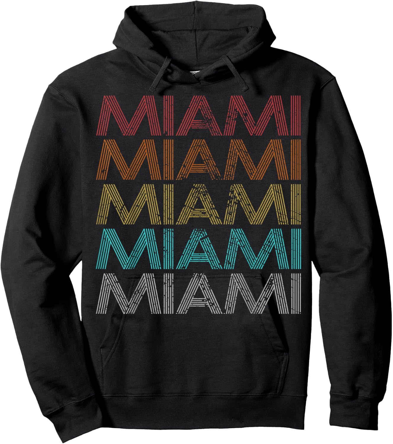 Retro Vintage Miami Hoodie - Hoodie | Black