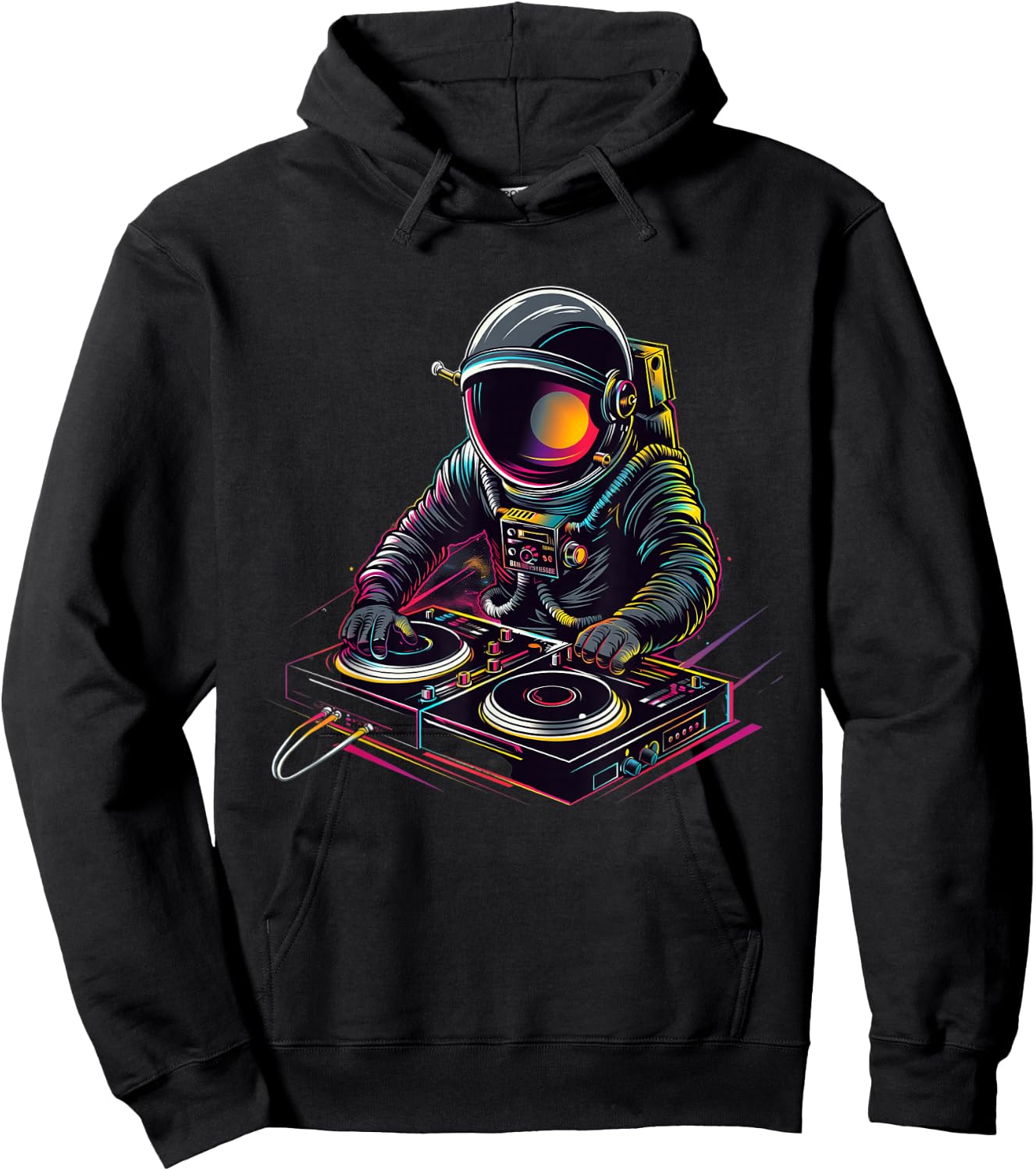 Astronaut DJ. Astronaut DJ-ing in space Hoodie - Hoodie | Black