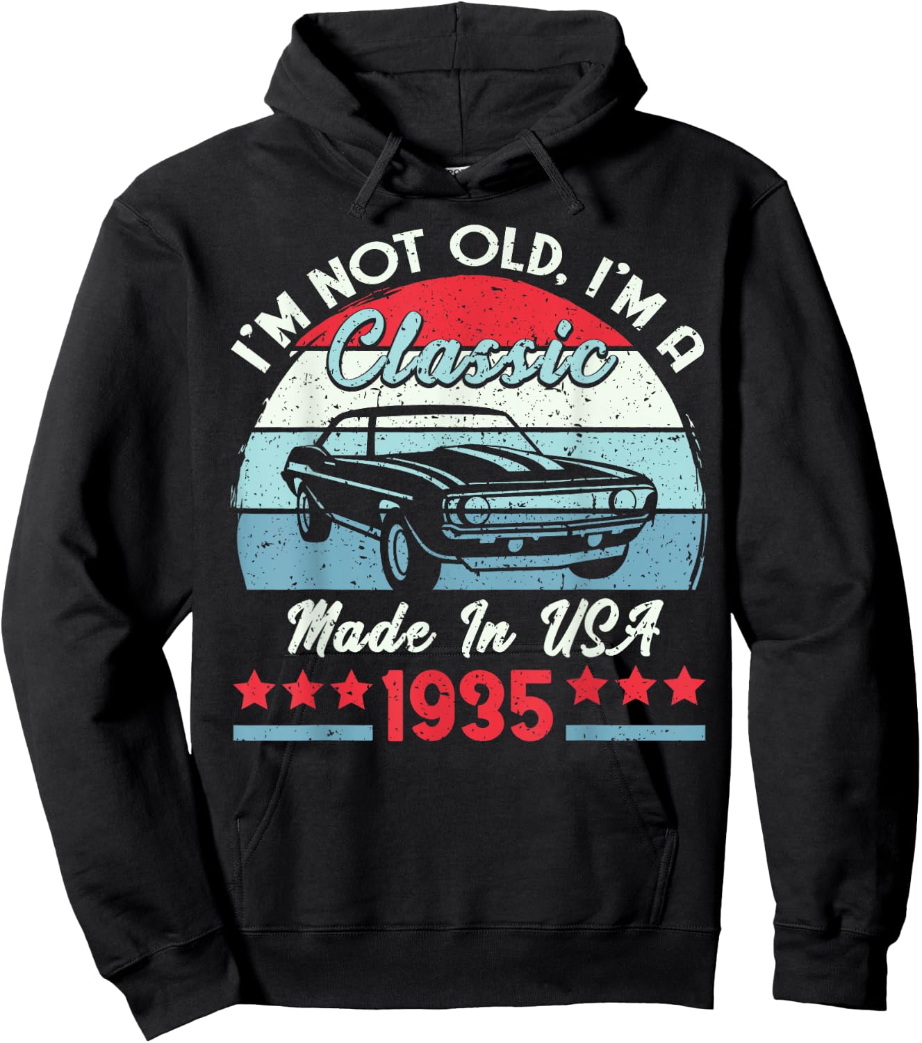 1935 Vintage USA Car Birthday Gift Im Not Old Classic 1935 Hoodie - Hoodie | Black