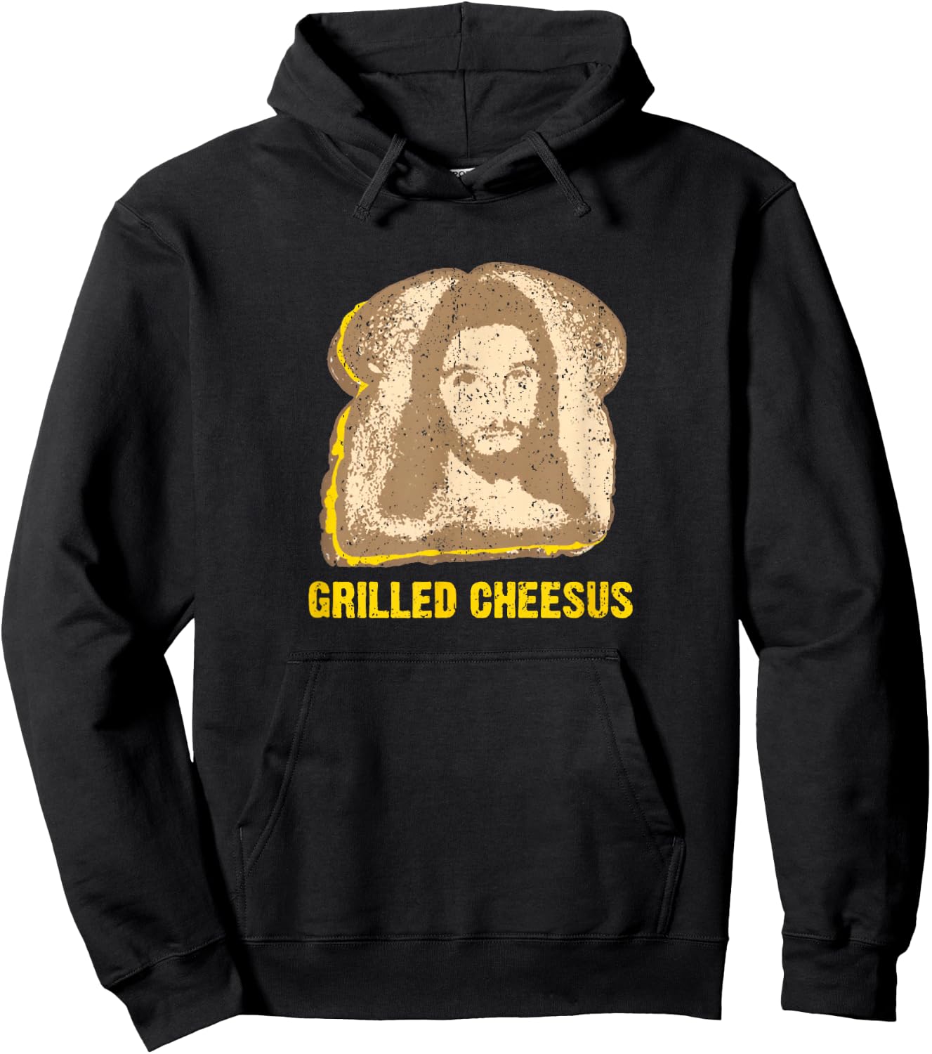 Vintage Grilled Cheesus Jesus Religious Bible Verse Hoodie - Hoodie | Black