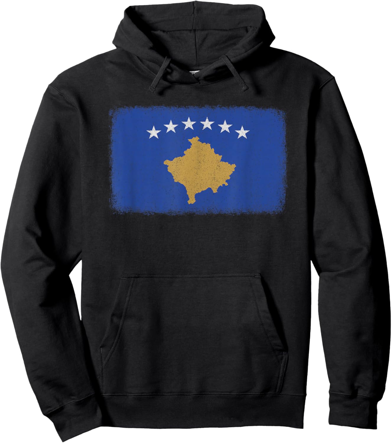 Kosovo Flag Graphic Women Kids Hoodie - Hoodie | Black