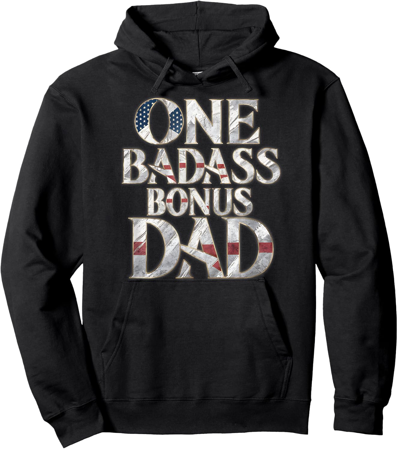 One Badass Bonus Dad Father's Day Hoodie - Hoodie | Black