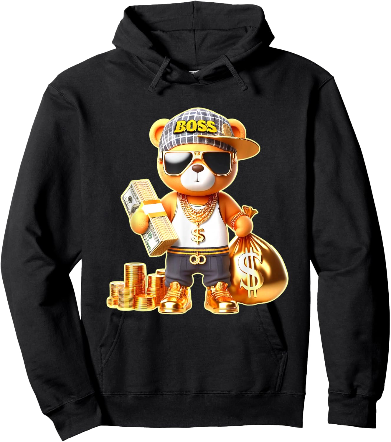 Teddy Bear Boss Money Hoodie - Hoodie | Black