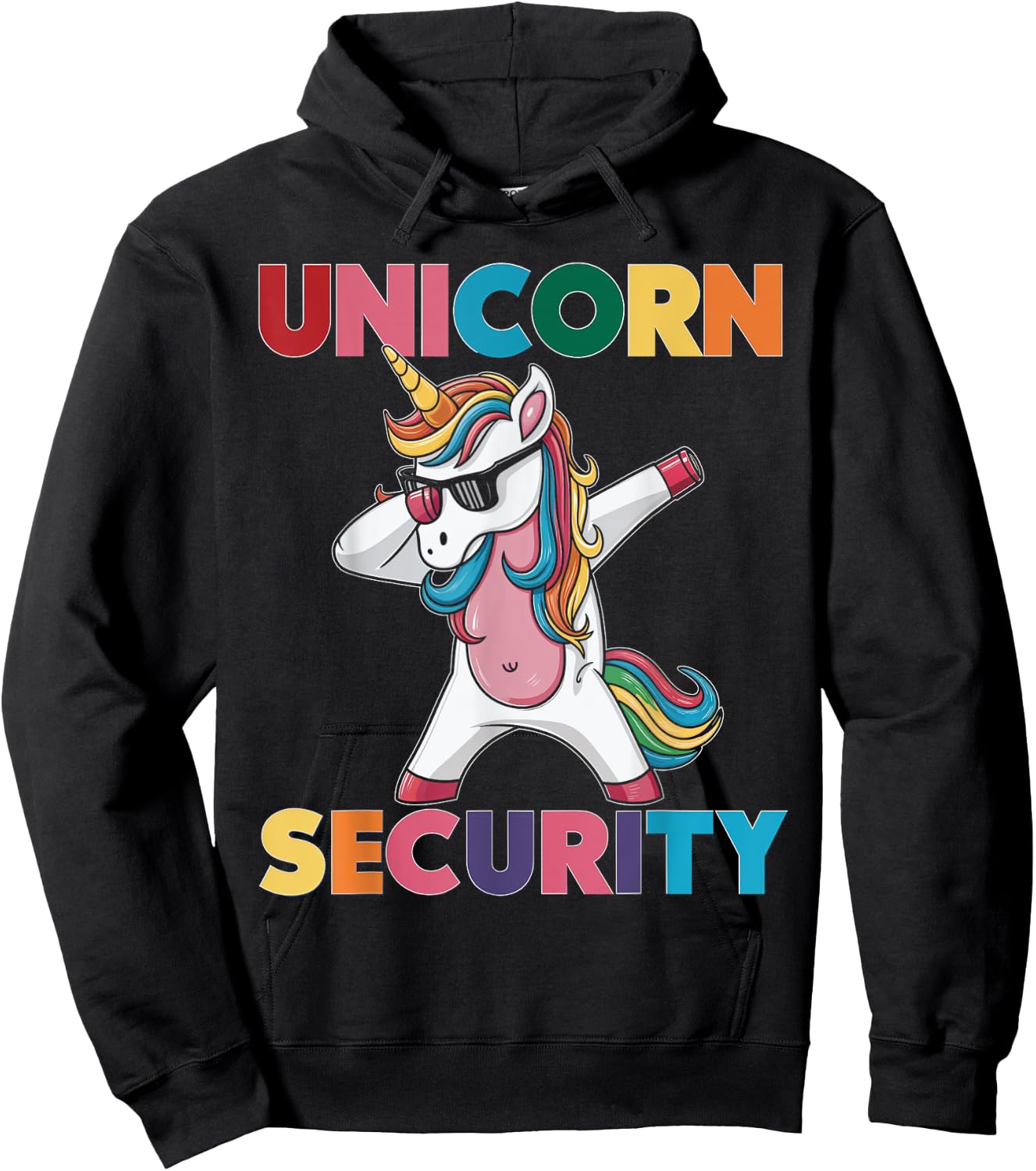Unicorn Security Unicorn Funny Magical Mythical Charm Hoodie - Hoodie | Black