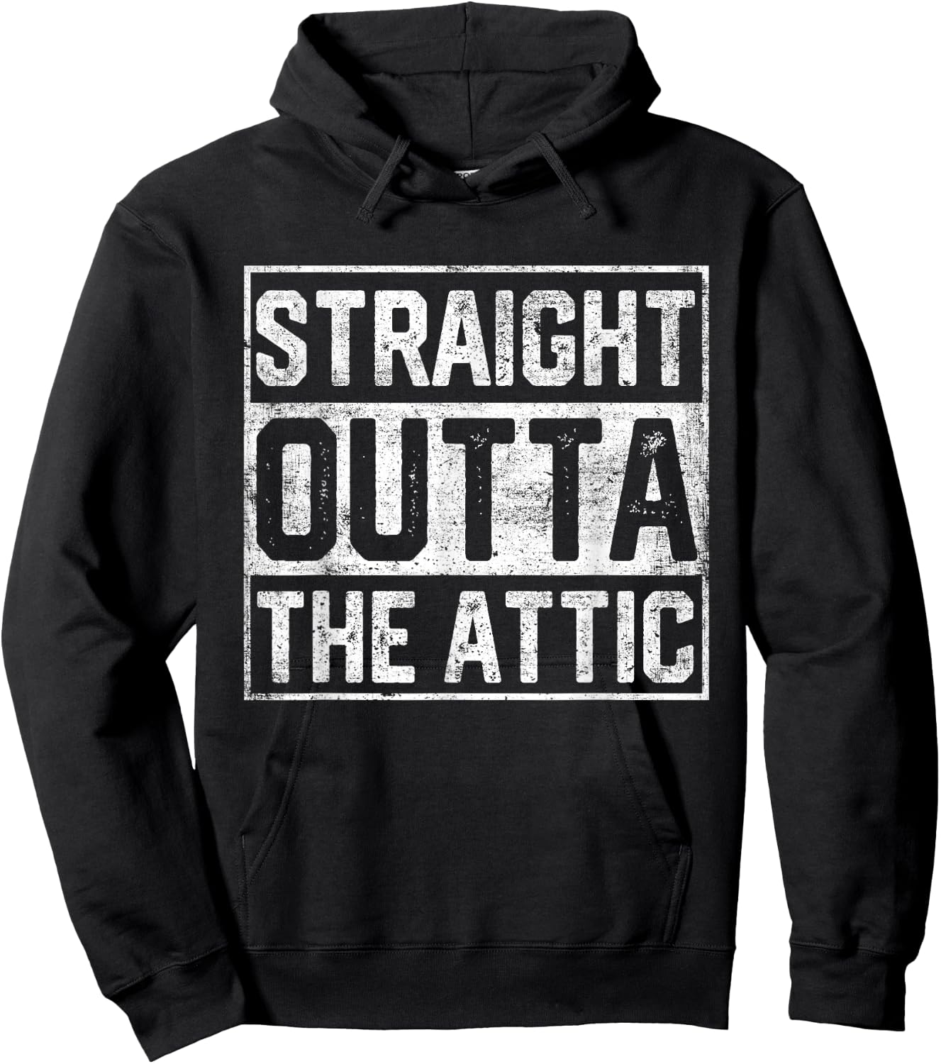 HVAC Tech Straight Outta Funny Attic HVAC Women Men Hoodie - Hoodie | Black