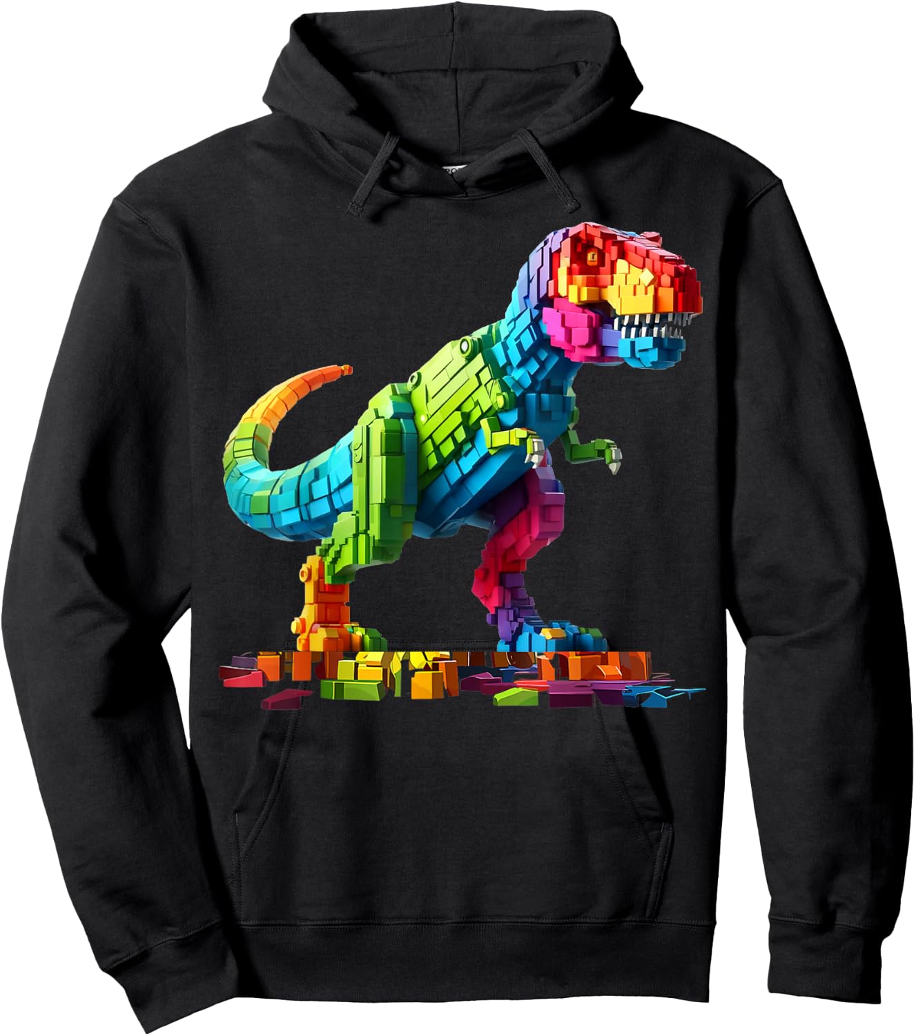 Master Builder Dinosaur Bricks Blocks Dino Toys Gifts T Rex Hoodie - Hoodie | Black