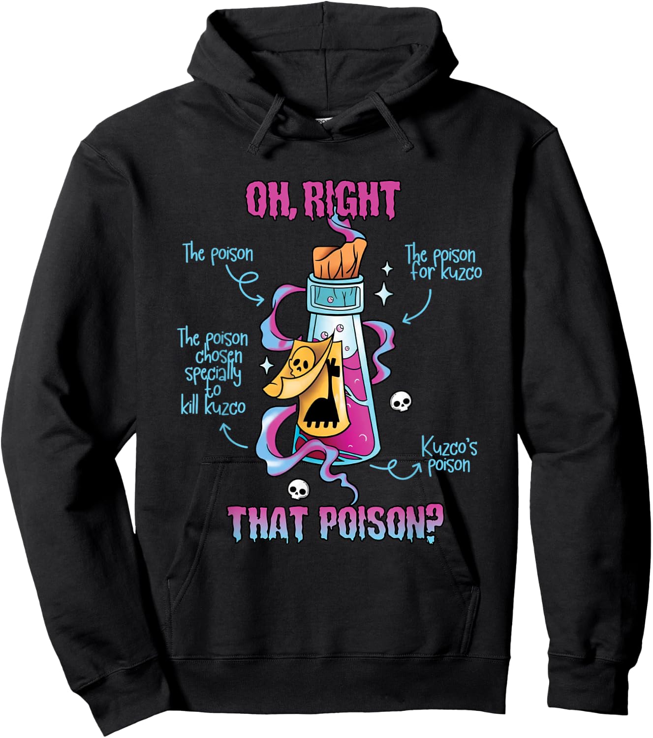 Vintage Funny Drink Me Oh Right That Poison-Llama Halloween Hoodie - Hoodie | Black
