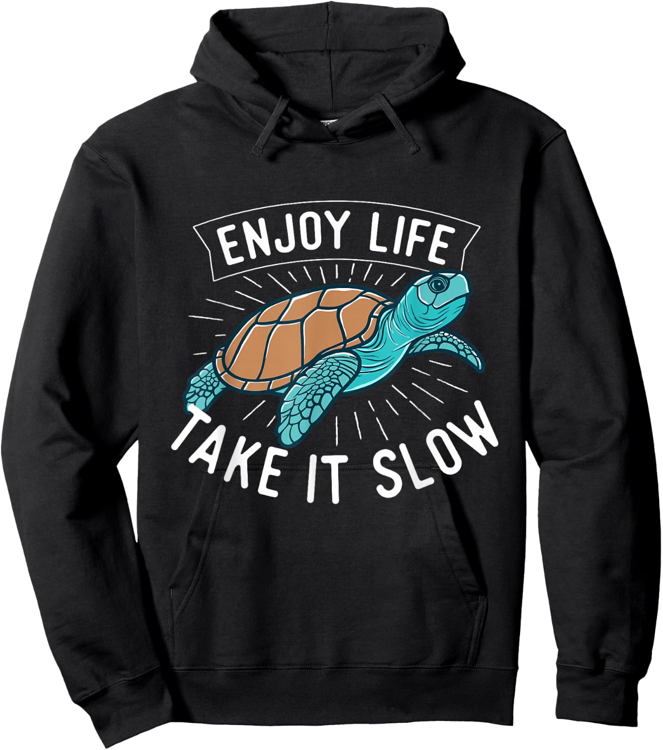 Enjoy Life Take It Slow Bald Head Island - Sea Turtle Lover Hoodie - Hoodie | Black