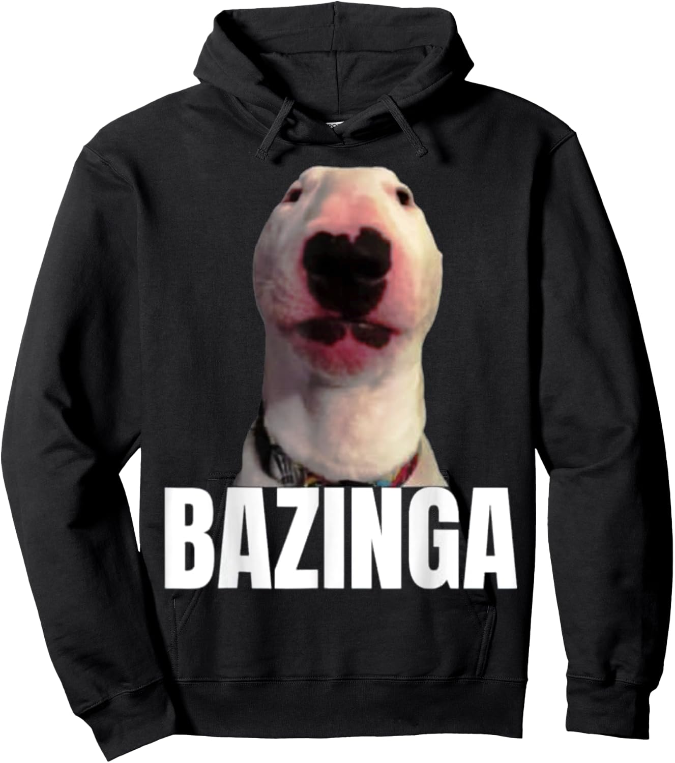 Bazinga Dog Cringe Meme Hoodie - Hoodie | Black