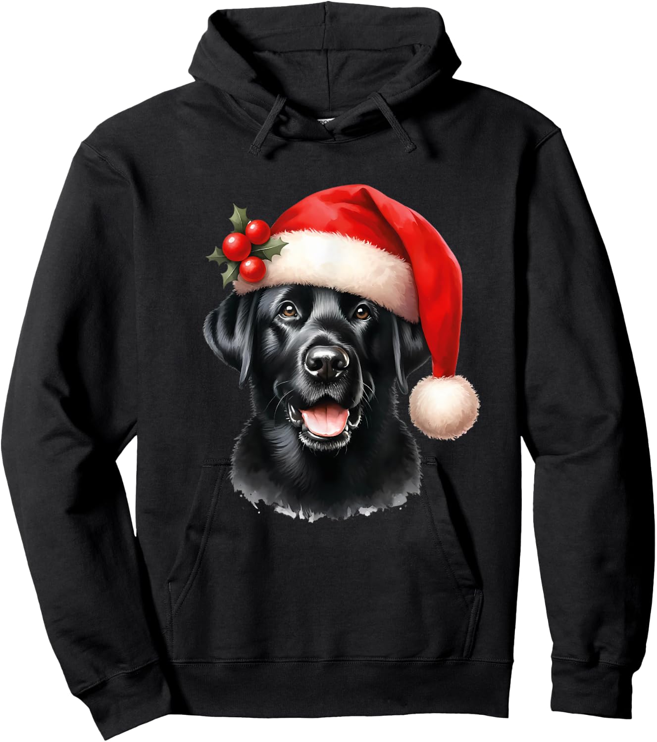 Dog Black Labrador Retriever Christmas Hoodie - Hoodie | Black