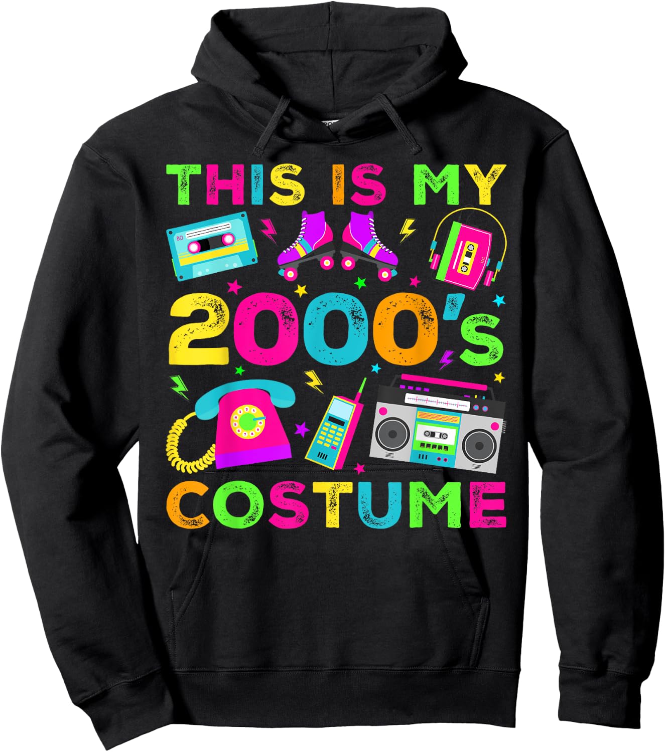 This Is My 2000s Costume 2000's style 2000s Retro Party Hoodie - Hoodie | Black