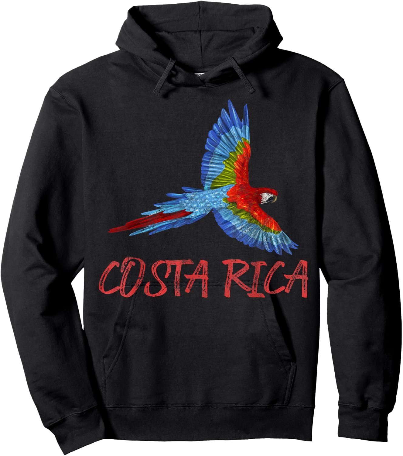 Costa Rica Bird Scarlet Macaw Central American Country Hoodie - Hoodie | Black