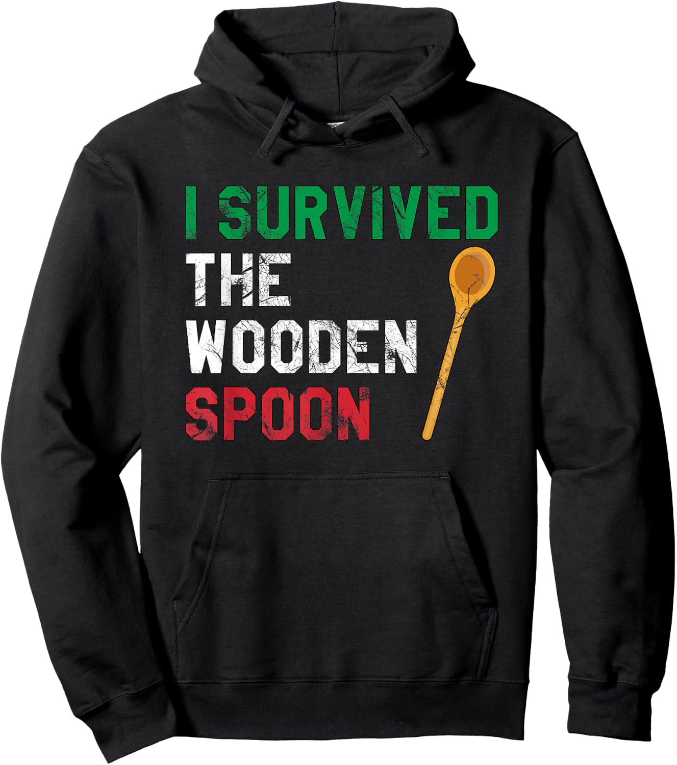 I Survived The Wooden Spoon Hoodie - Hoodie | Black