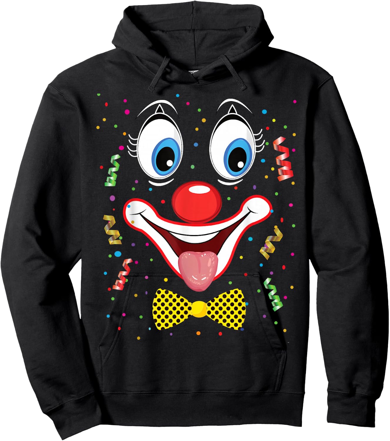 Carnival Clown Face Circus Costume Kids Men Women Carnivals Hoodie - Hoodie | Black