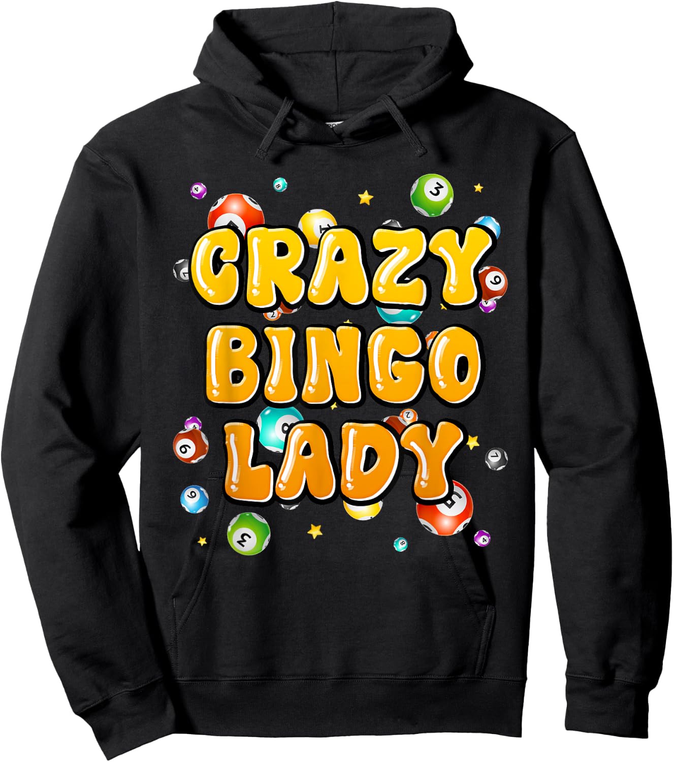 Bingo Player CRAZY BINGO LADY Funny Bingo Women Hoodie - Hoodie | Black