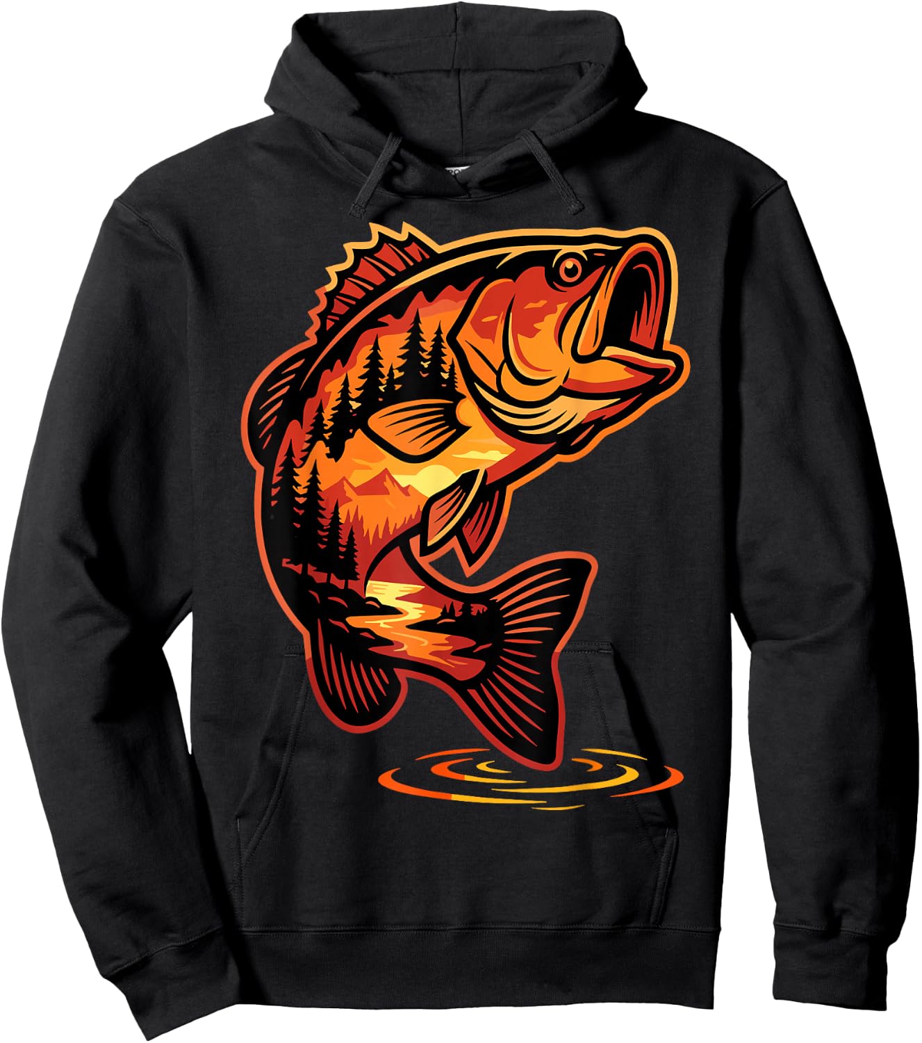 Retro Fish Nature Wildlife Hoodie - Hoodie | Black