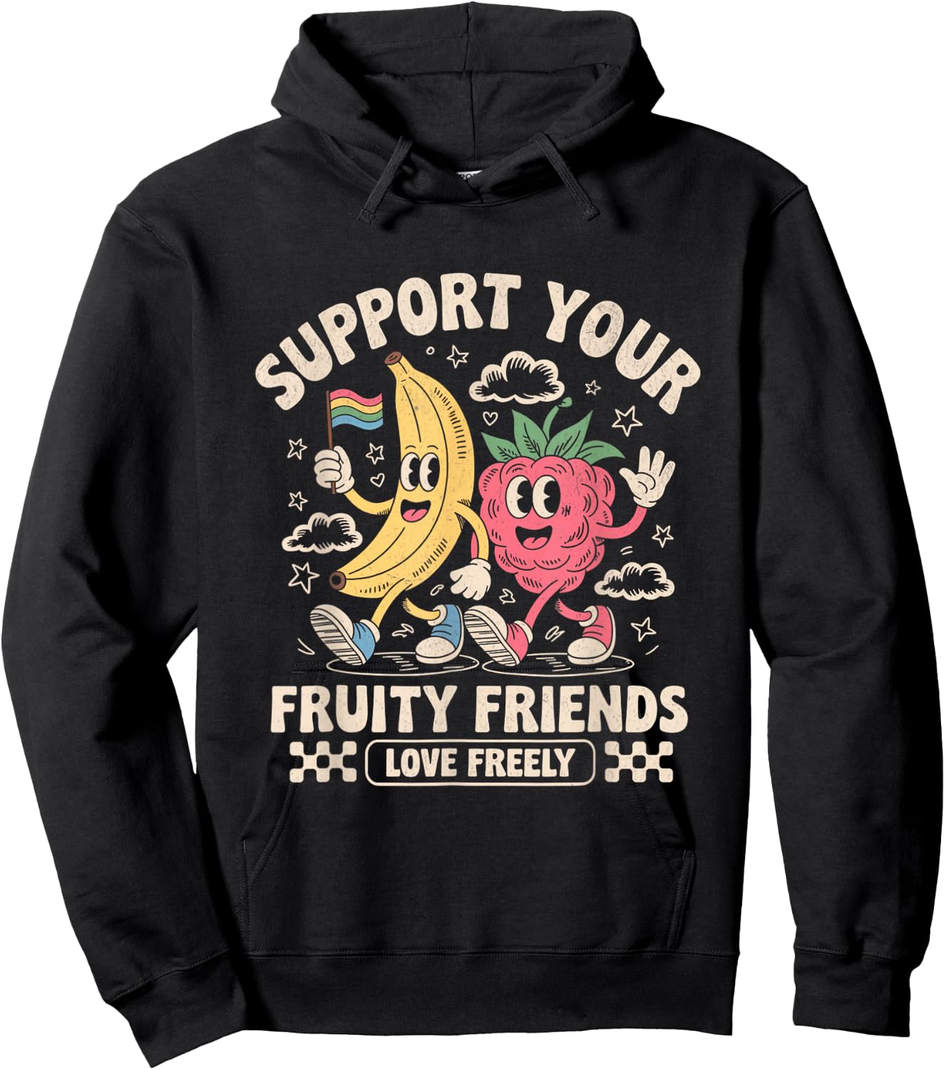 T-Shirt Hoodie - Hoodie | Black