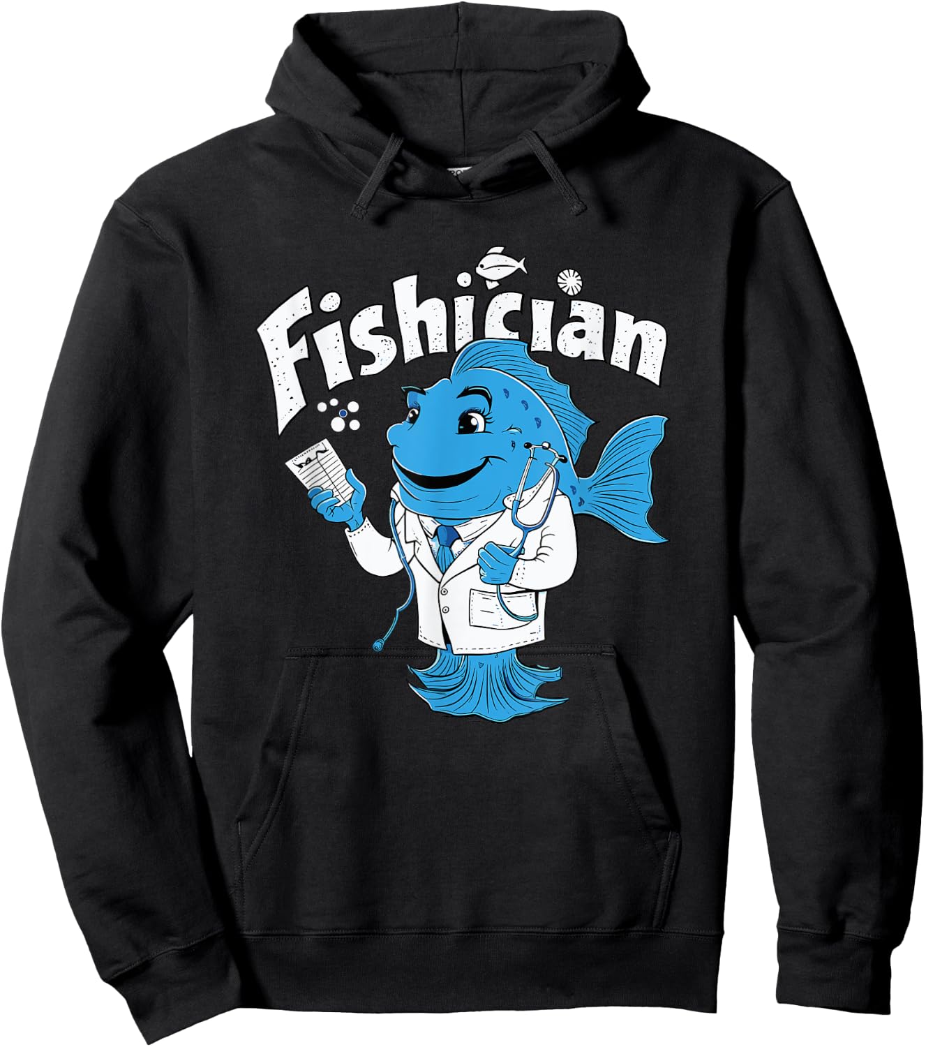 Fishician Funny Fish Doctor Medical Professional Hoodie - Hoodie | Black