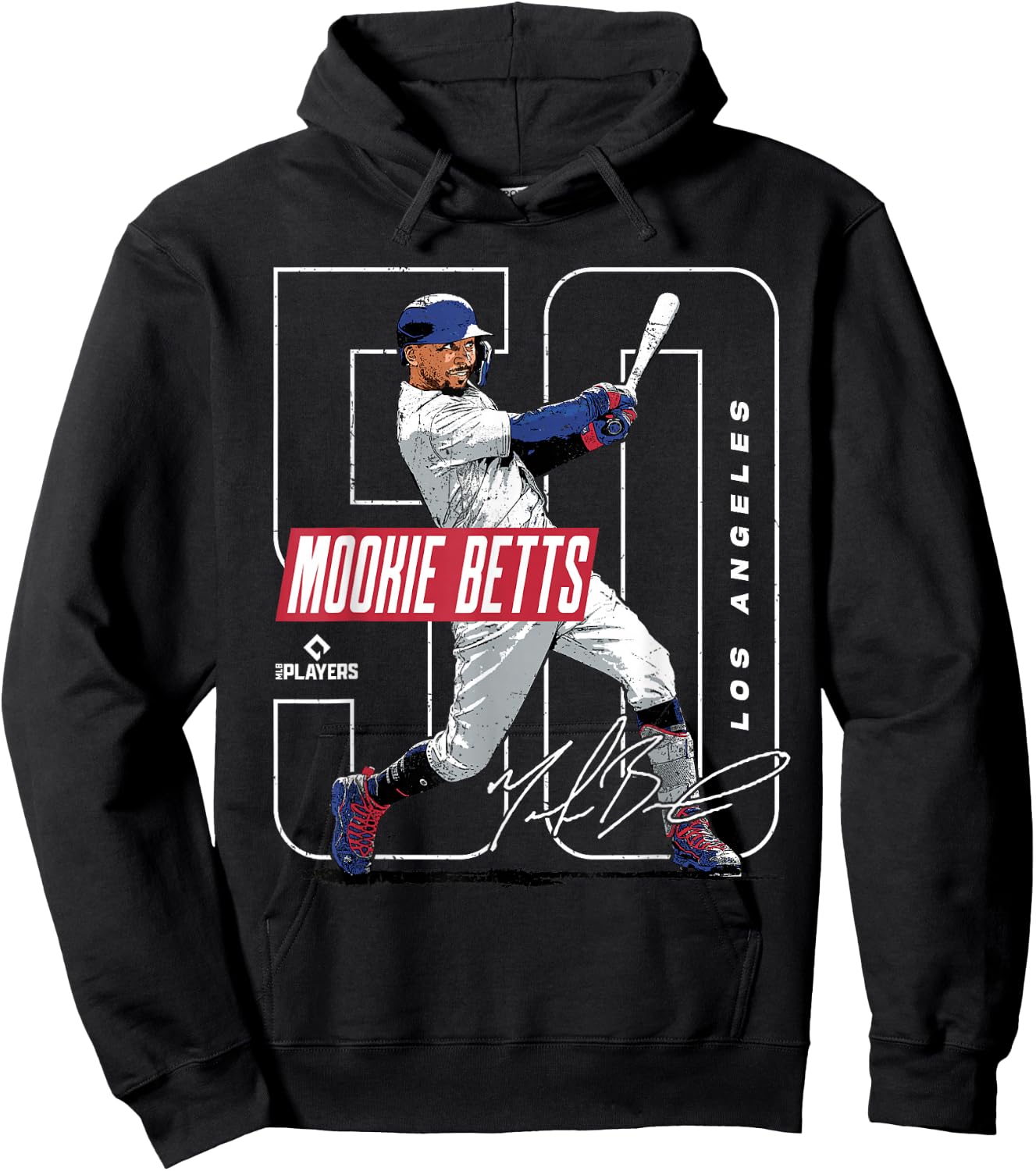 Mookie Betts | Los Angeles Baseball MLB Players | MLBMBE3004 Hoodie - Hoodie | Black