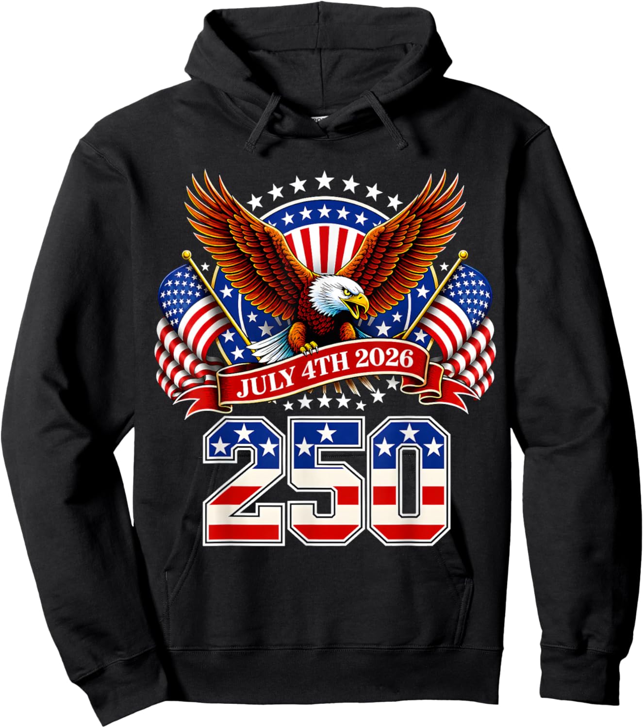 250 Anniversary USA Men Women 250 Years 250th Anniversary Hoodie - Hoodie | Black