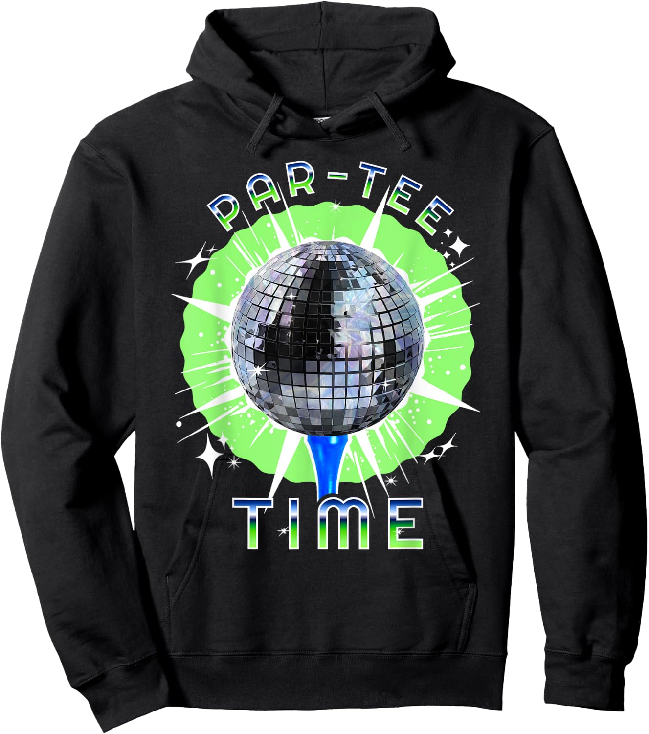 Par- Time / Funny Golf and Disco Party Hoodie - Hoodie | Black