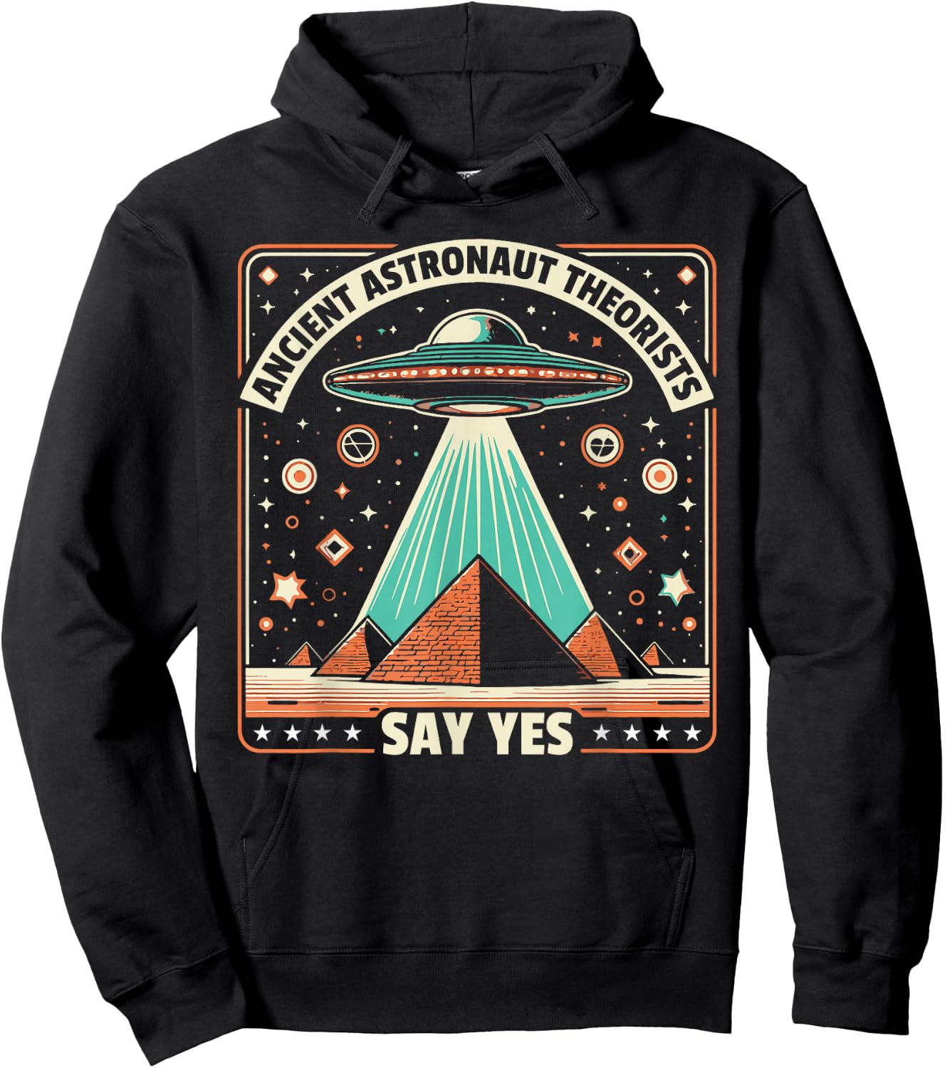 Ancient Astronaut Theorists Say Yes Alien UFO Theory Hoodie - Hoodie | Black