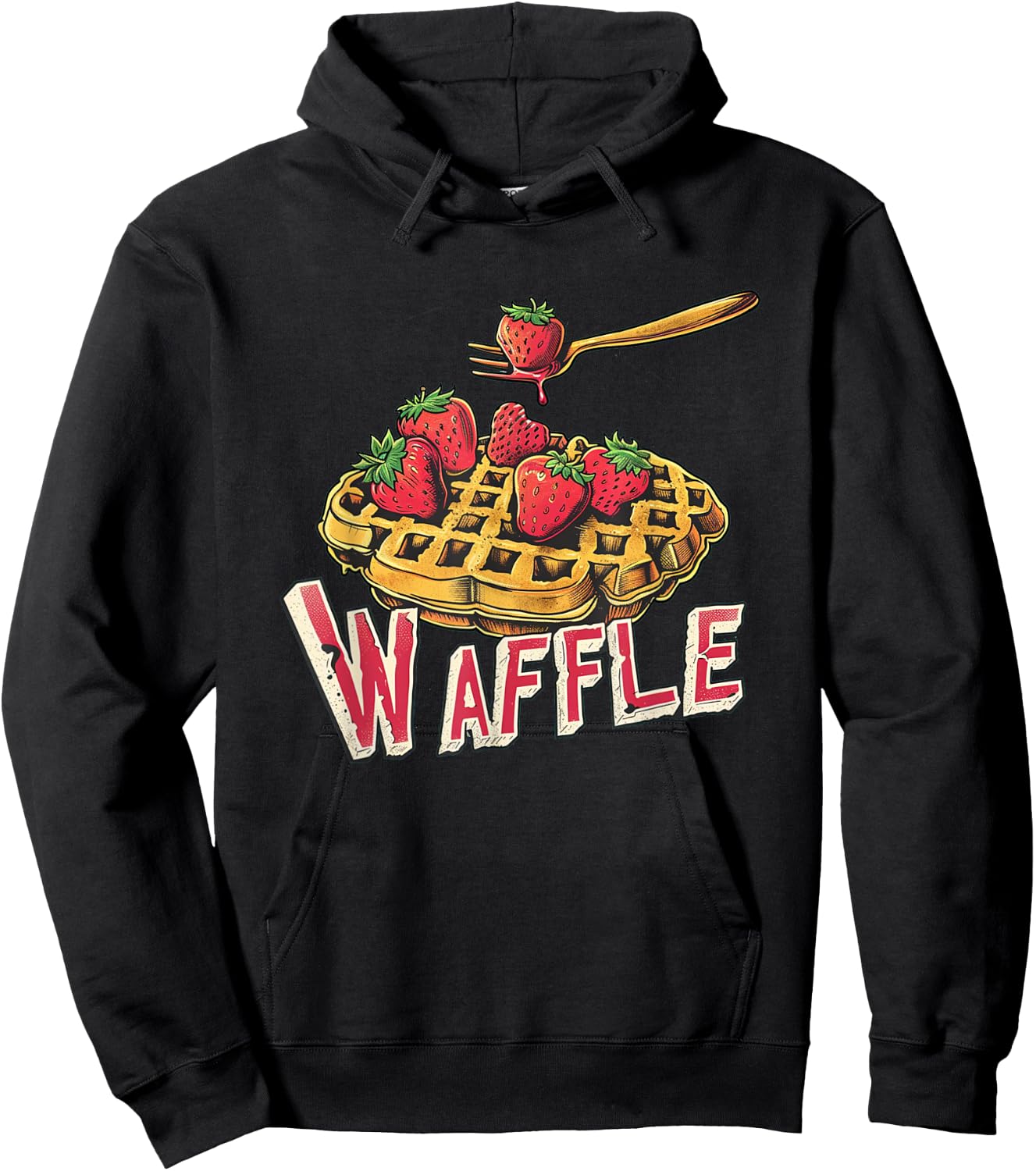Strawberry Waffle Costume Hoodie - Hoodie | Black