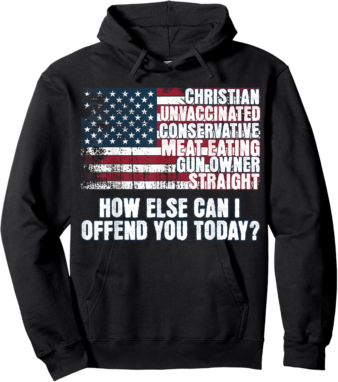 Christian Conservative... How Else Can I Offend You Today Hoodie - Hoodie | Black