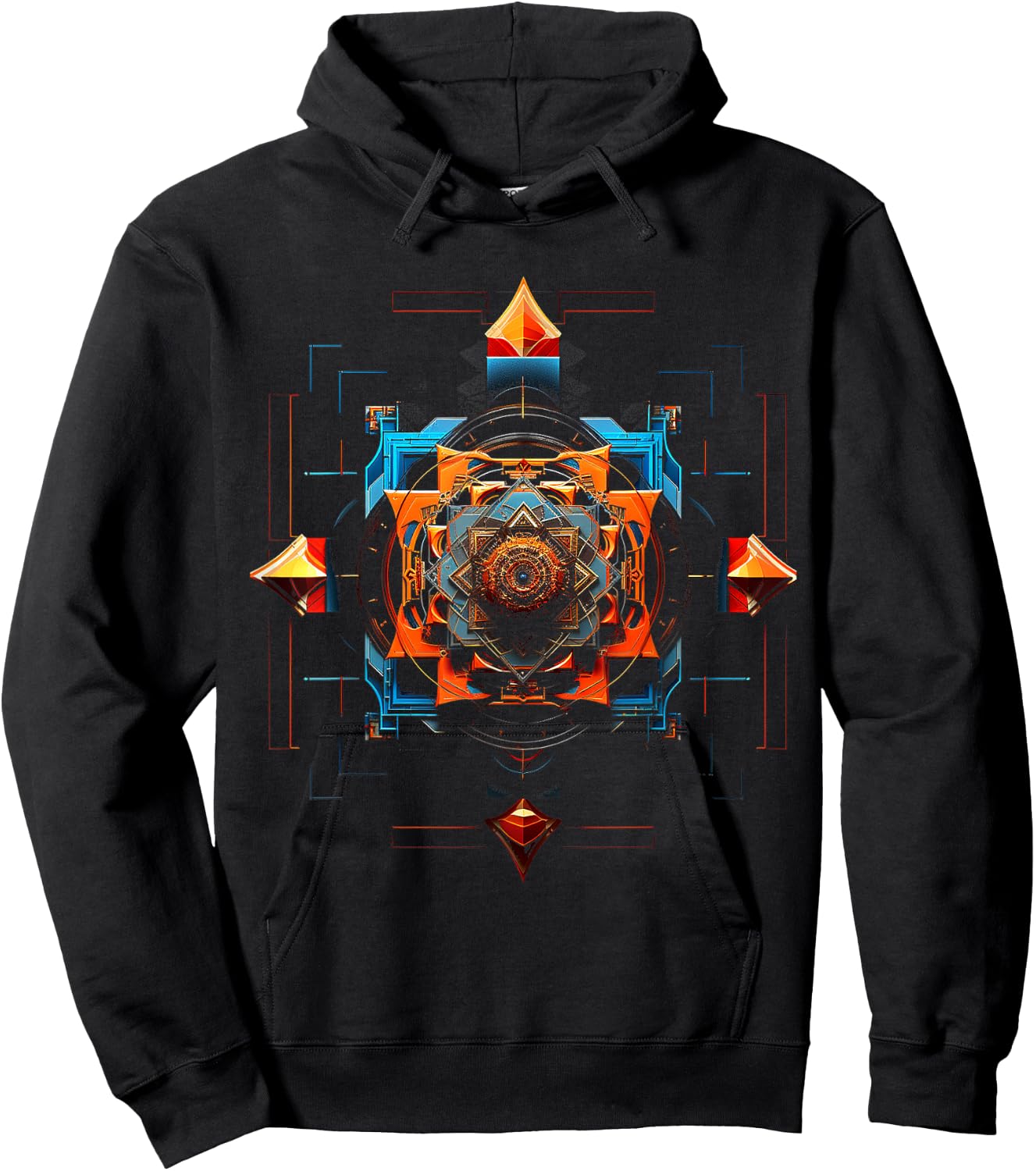 Motif Illustration Art Hoodie - Hoodie | Black